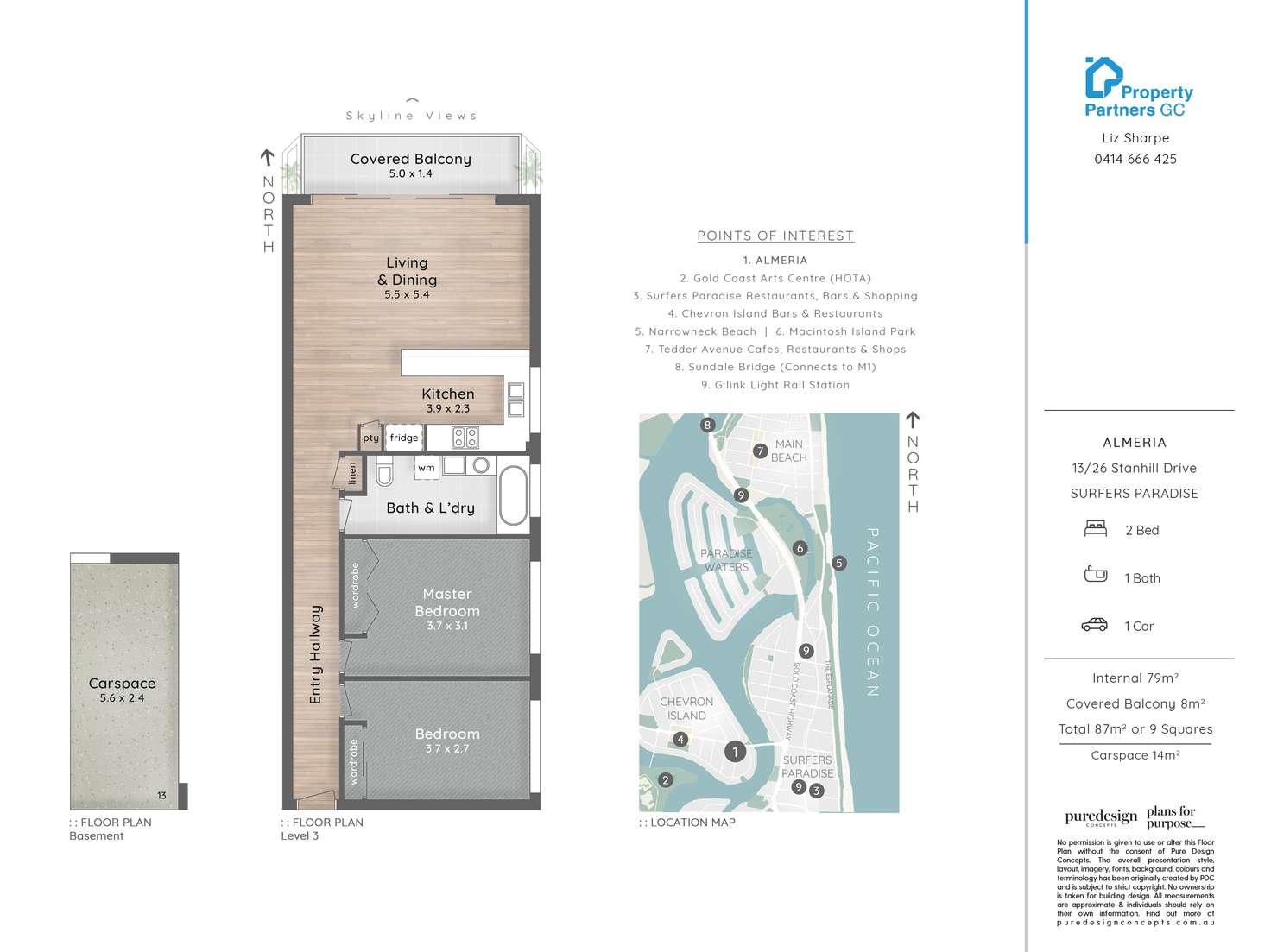 Floorplan of Homely unit listing, 13/26 Stanhill Drive, Chevron Island QLD 4217