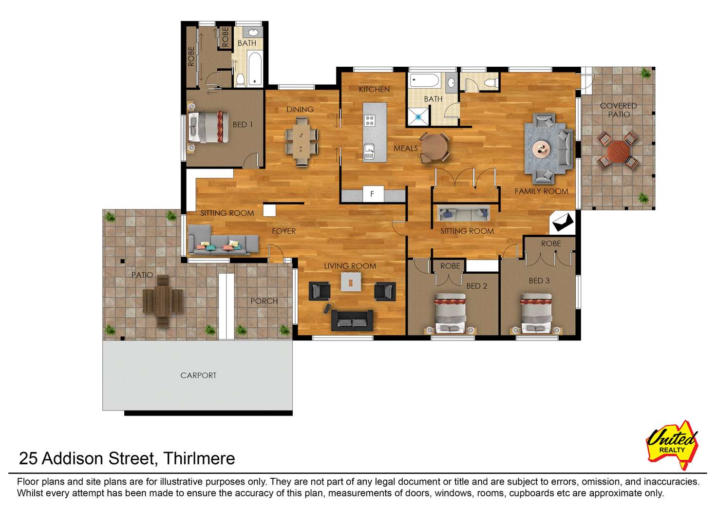 Floorplan of Homely acreageSemiRural listing, 25 Addison Street, Thirlmere NSW 2572