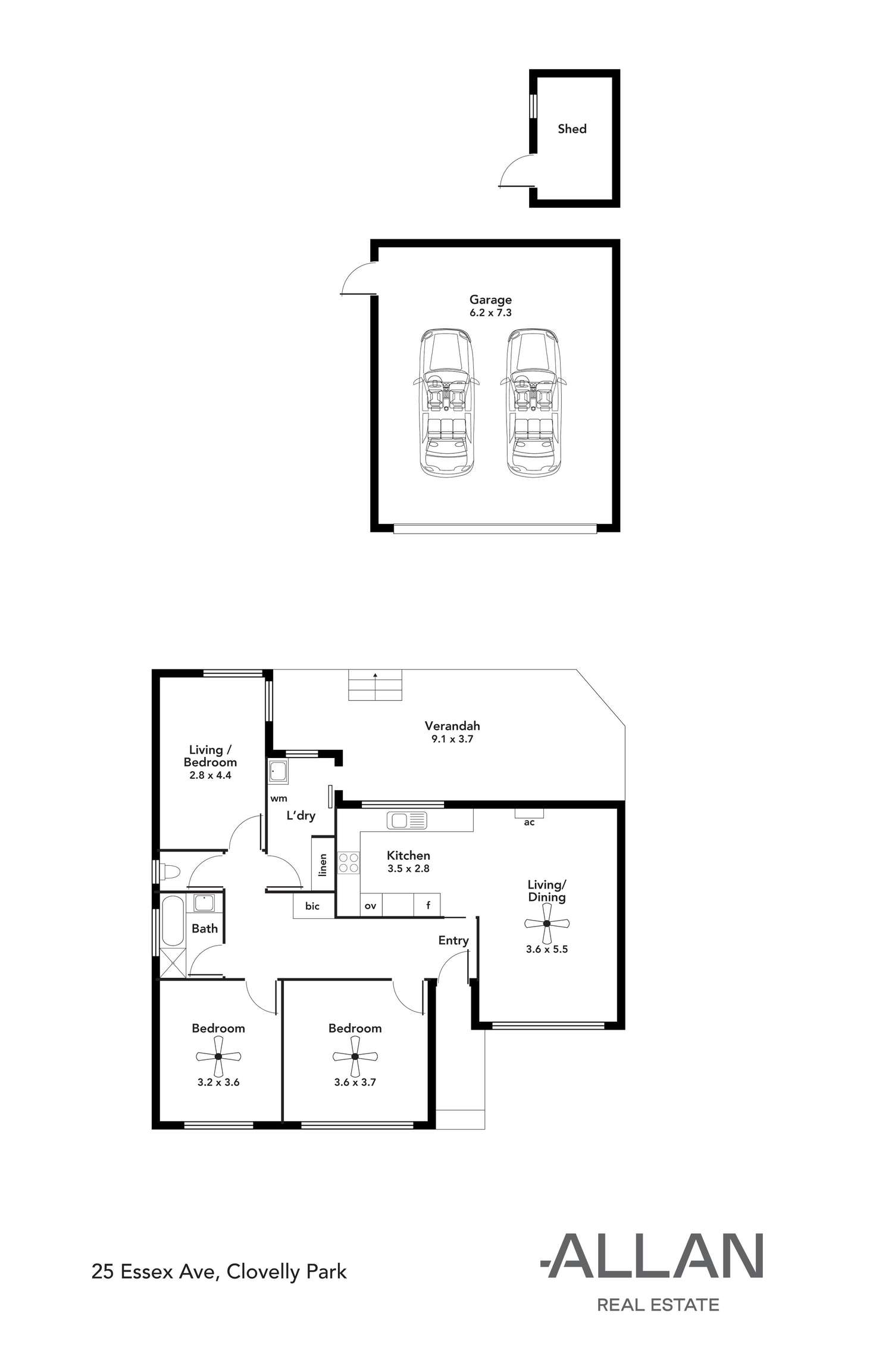 Floorplan of Homely house listing, 25 Essex Avenue, Clovelly Park SA 5042