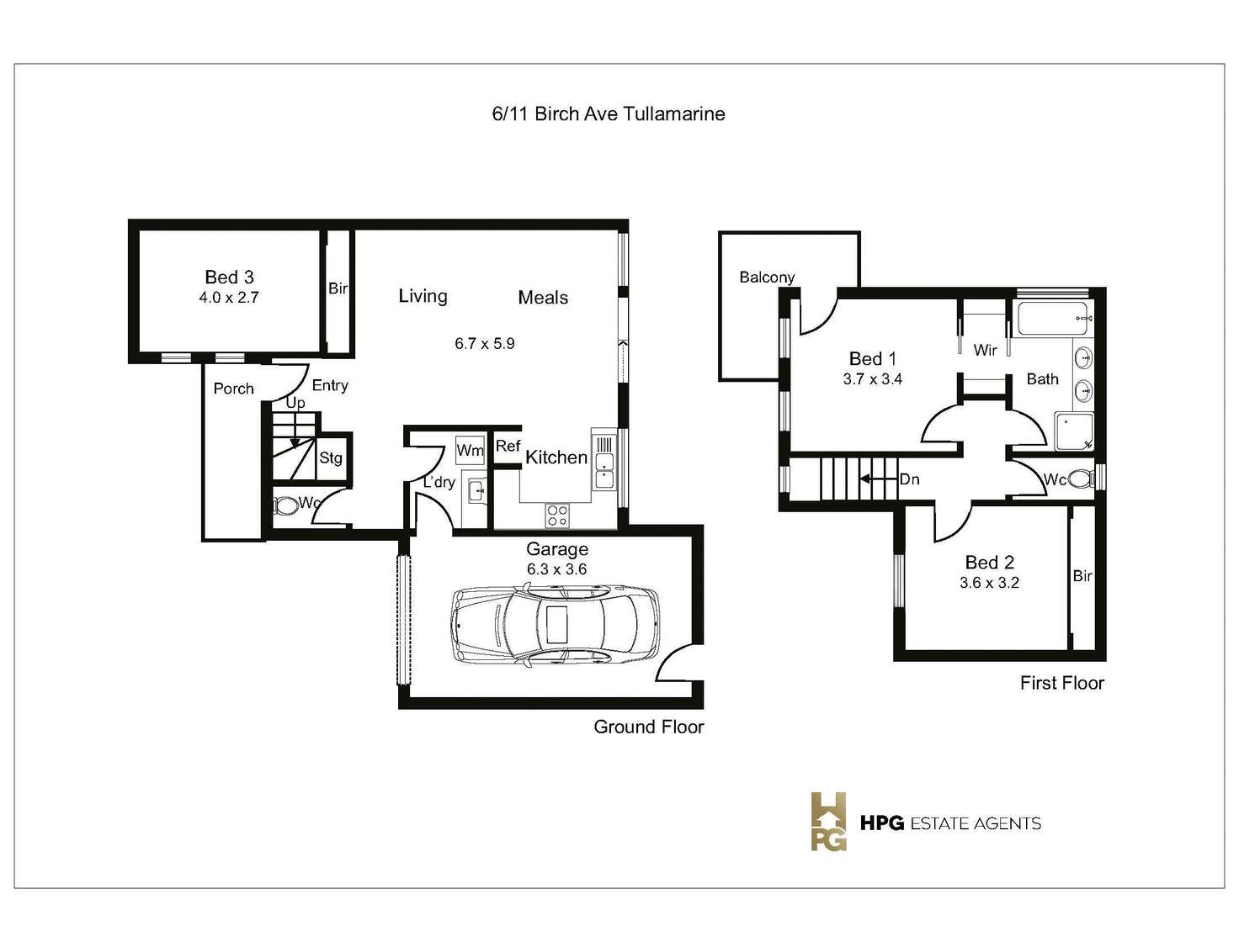 Floorplan of Homely townhouse listing, 6/11 Birch Avenue, Tullamarine VIC 3043