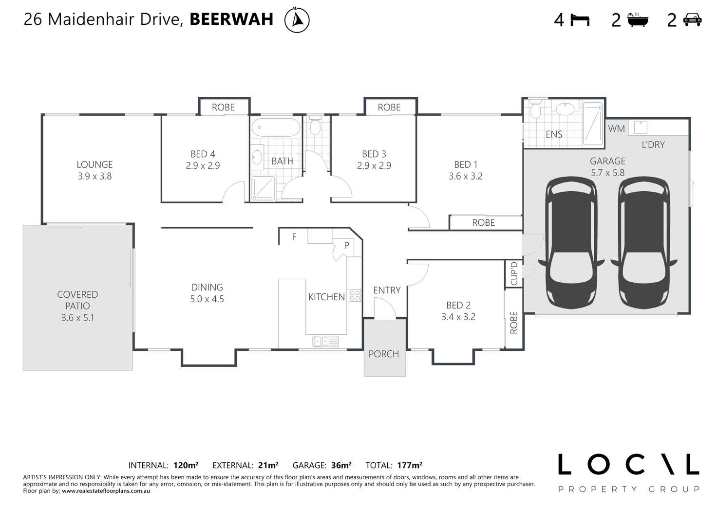 Floorplan of Homely house listing, 26 Maidenhair Drive, Beerwah QLD 4519