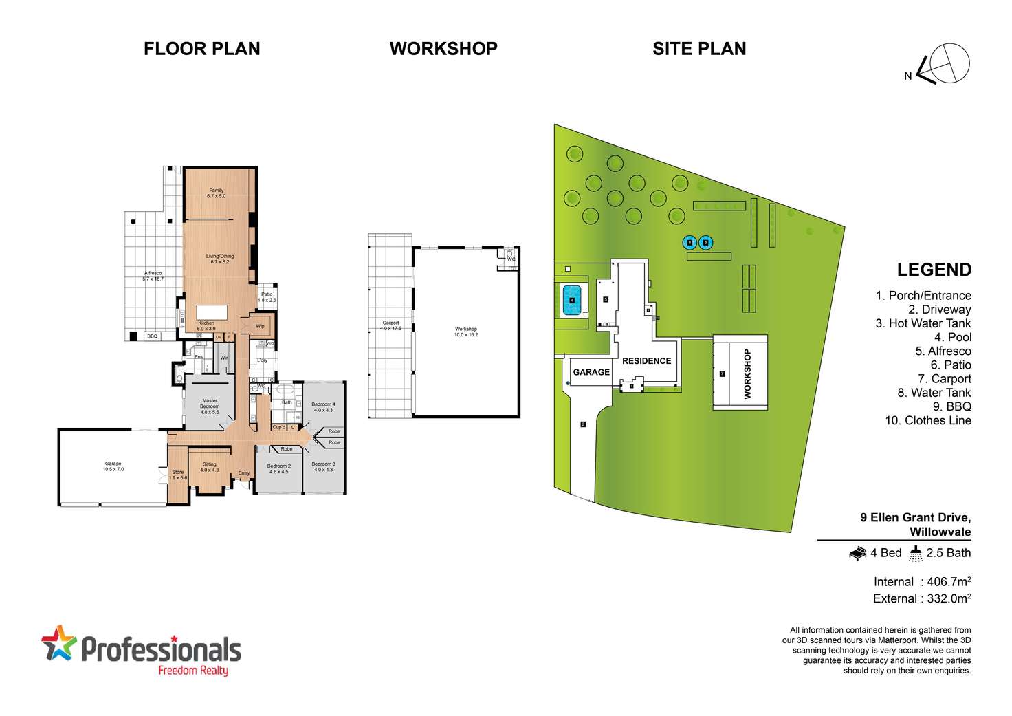 Floorplan of Homely acreageSemiRural listing, 9 Ellen Grant Drive, Willow Vale QLD 4209