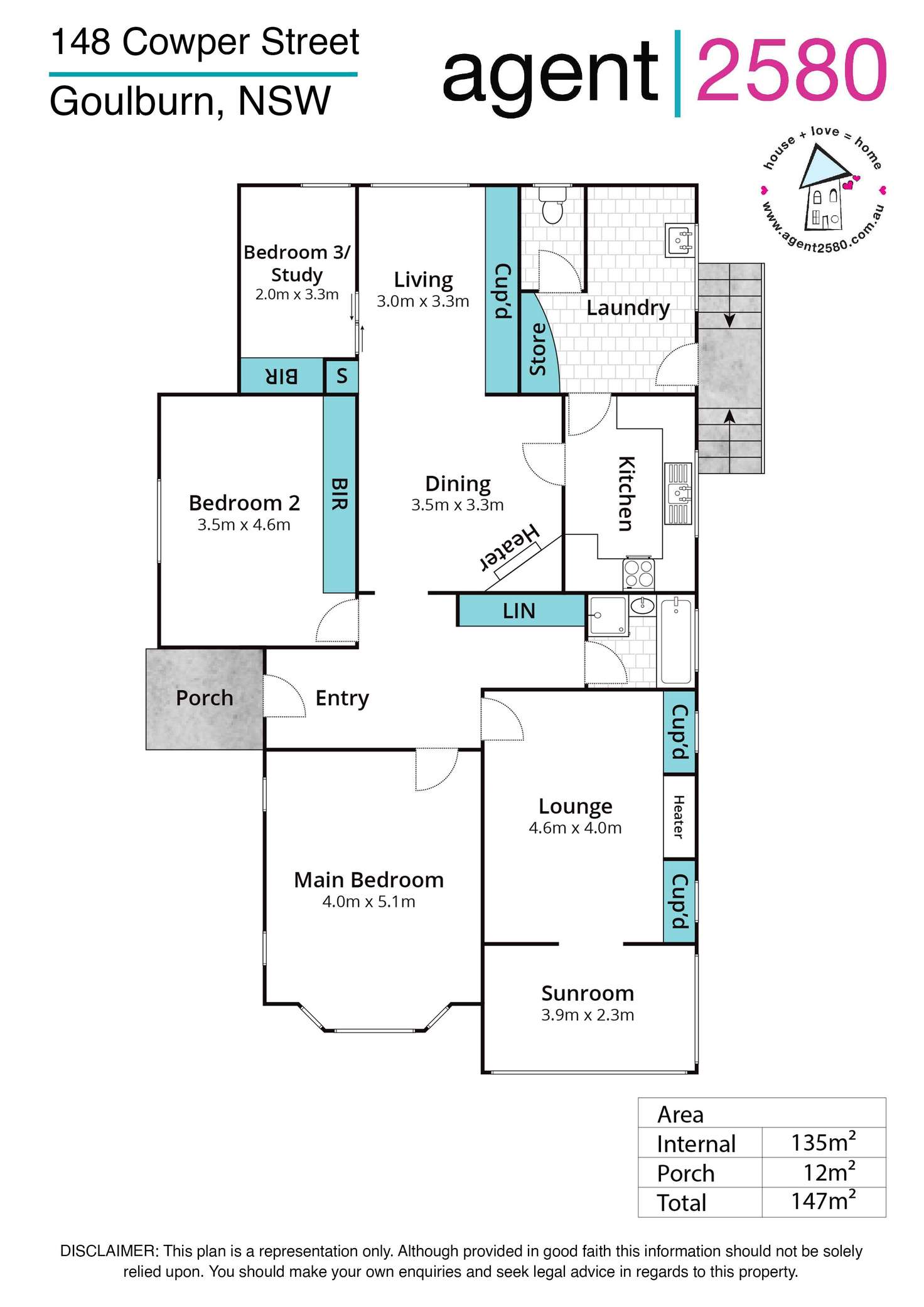 Floorplan of Homely house listing, 148 Cowper Street, Goulburn NSW 2580
