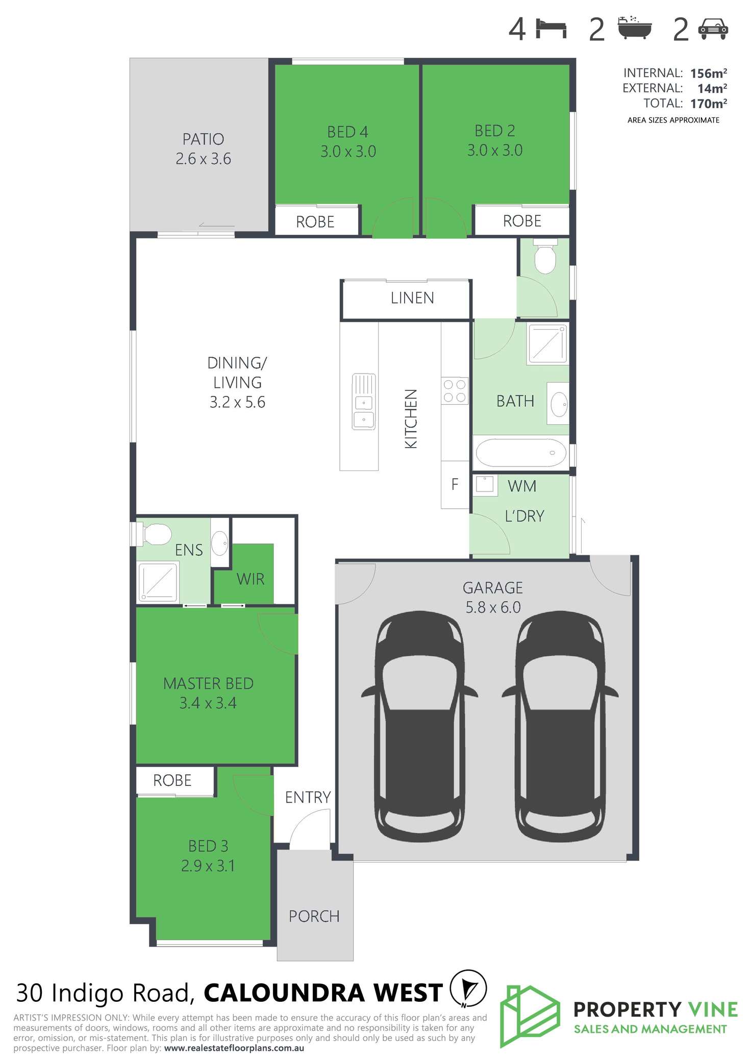 Floorplan of Homely house listing, 30 Indigo Road, Caloundra West QLD 4551