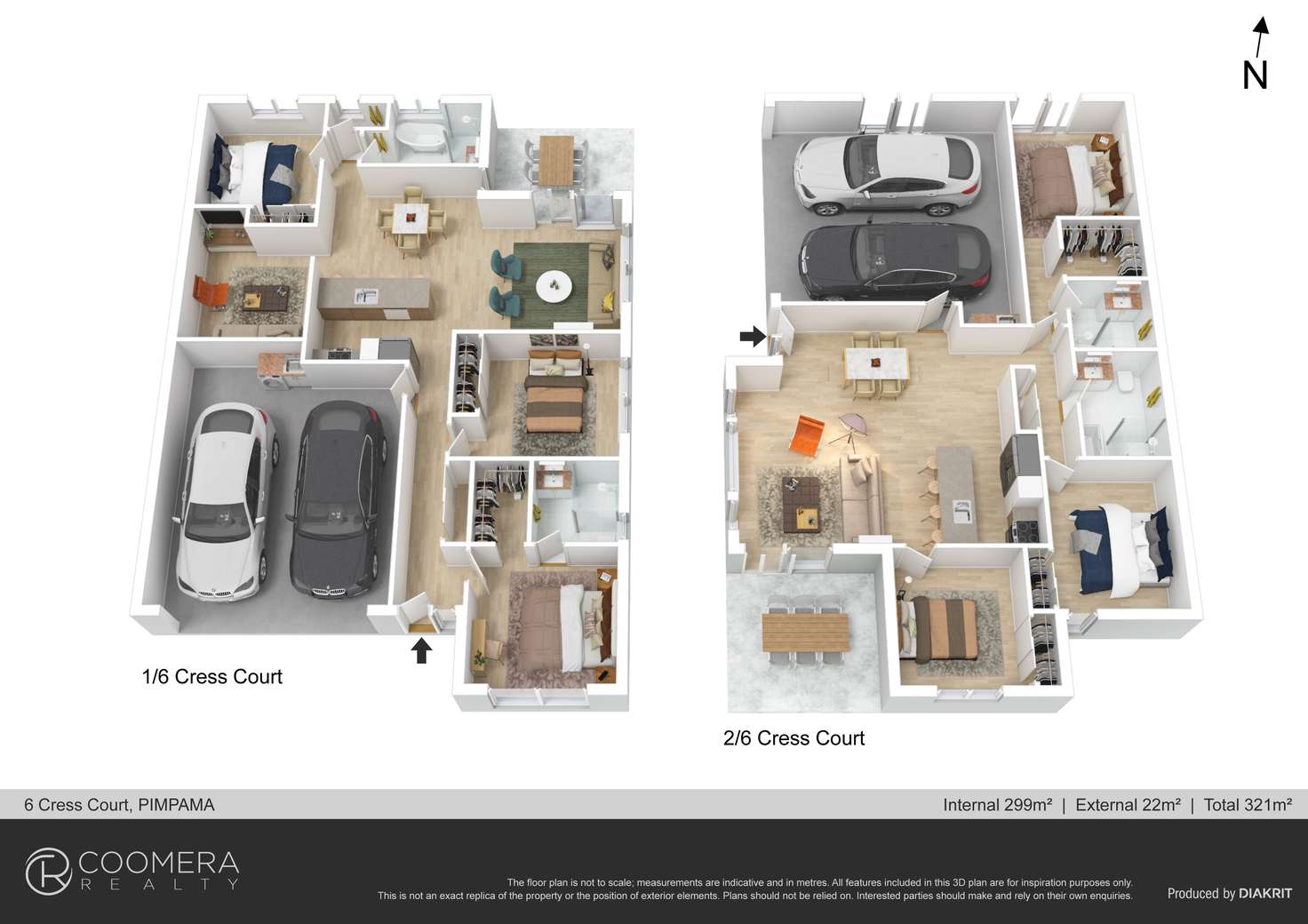 Floorplan of Homely semiDetached listing, 1/6 Cress Court, Pimpama QLD 4209