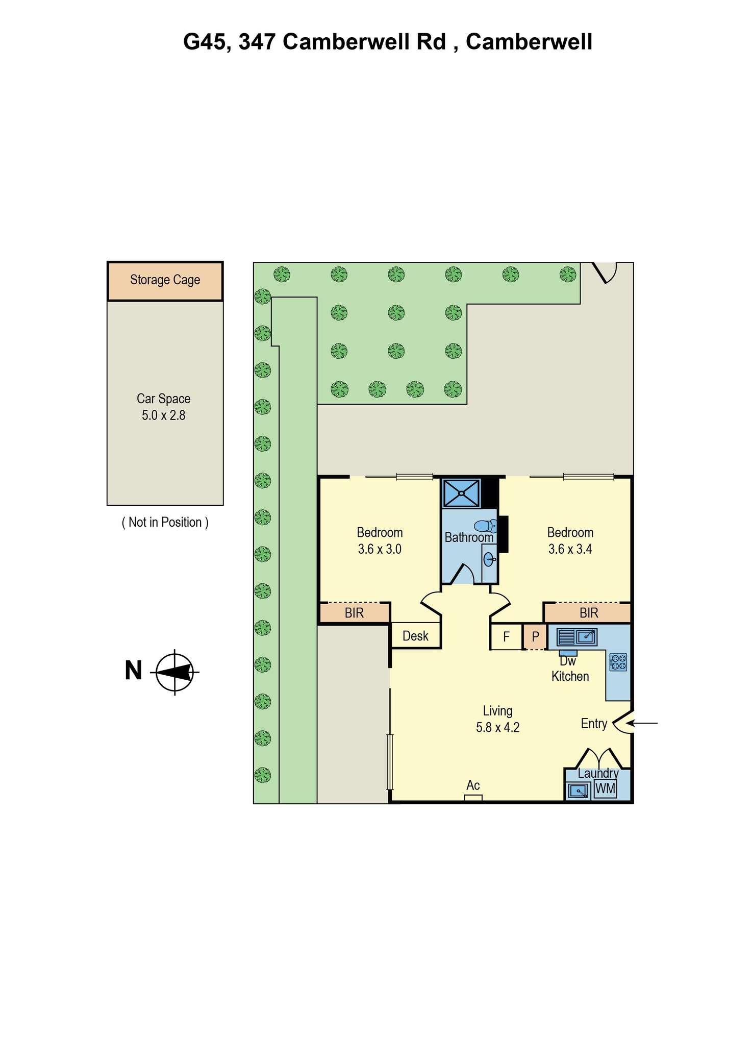 Floorplan of Homely apartment listing, G45/347 Camberwell Road, Camberwell VIC 3124