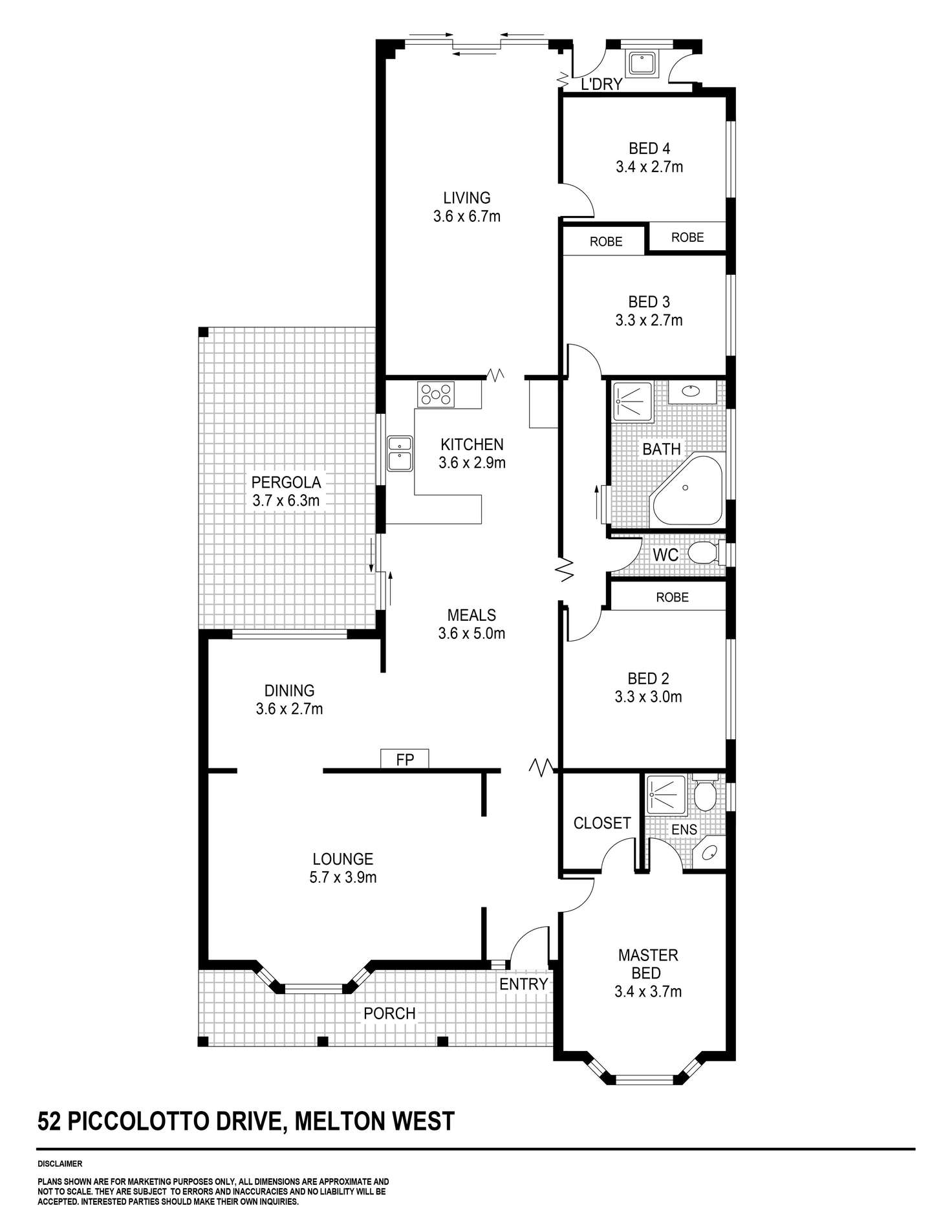 Floorplan of Homely house listing, 52 Piccolotto Drive, Melton West VIC 3337