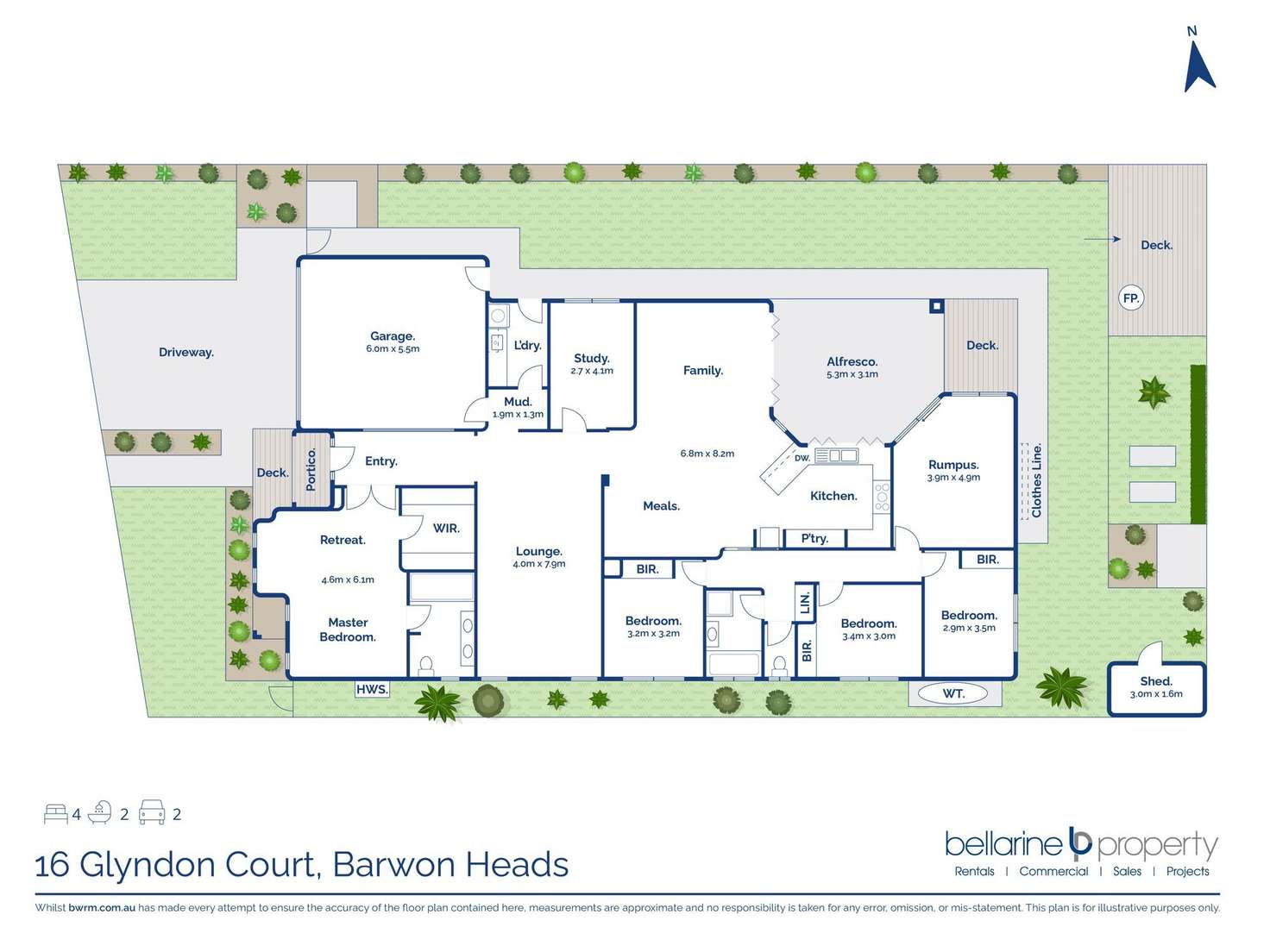 Floorplan of Homely house listing, 16 Glyndon Court, Barwon Heads VIC 3227
