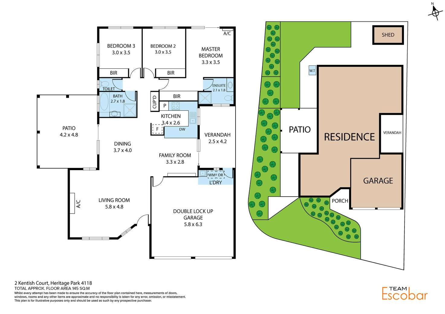 Floorplan of Homely house listing, 2 Kentish Court, Heritage Park QLD 4118