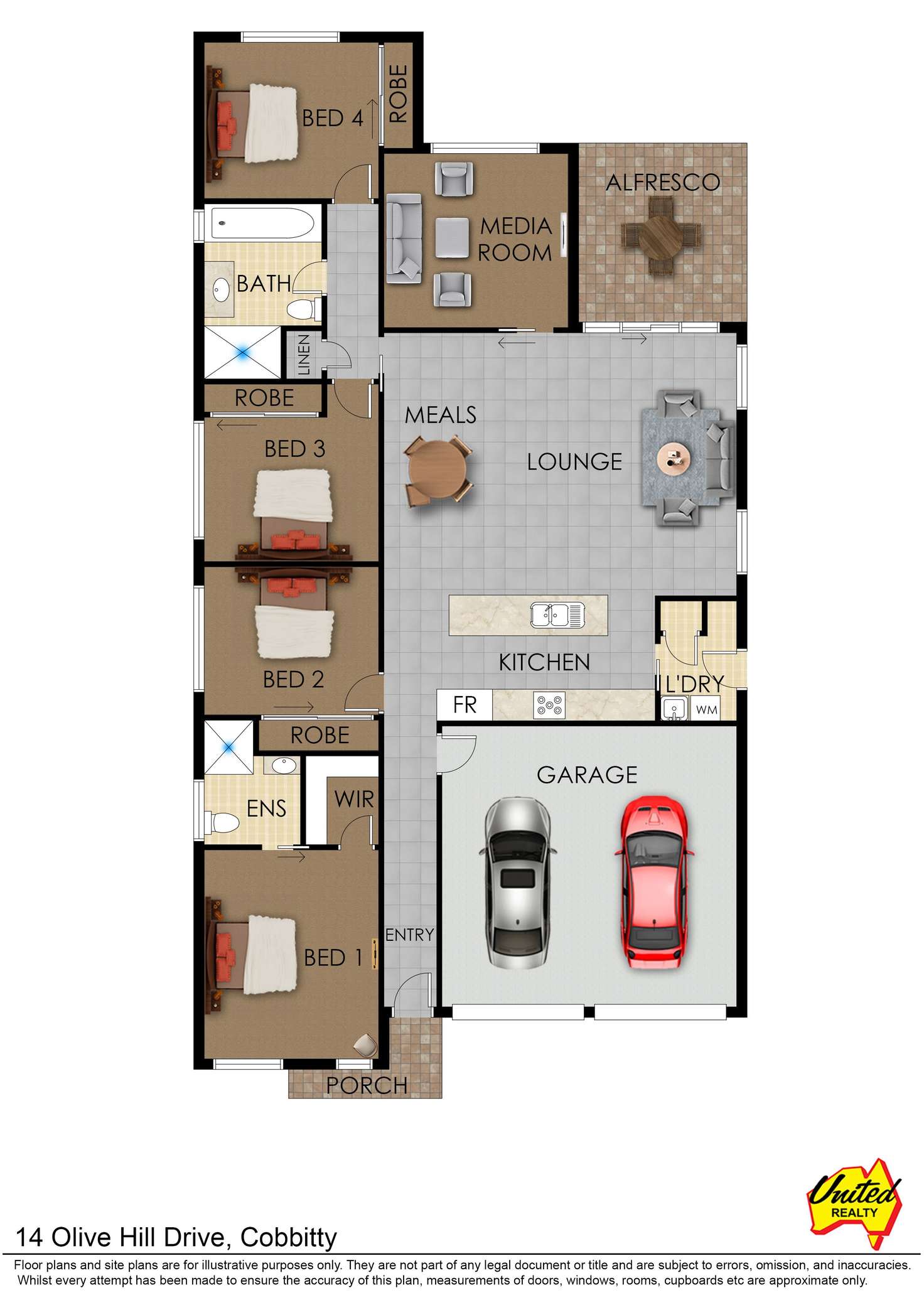 Floorplan of Homely house listing, 14 Olive Hill Drive, Cobbitty NSW 2570