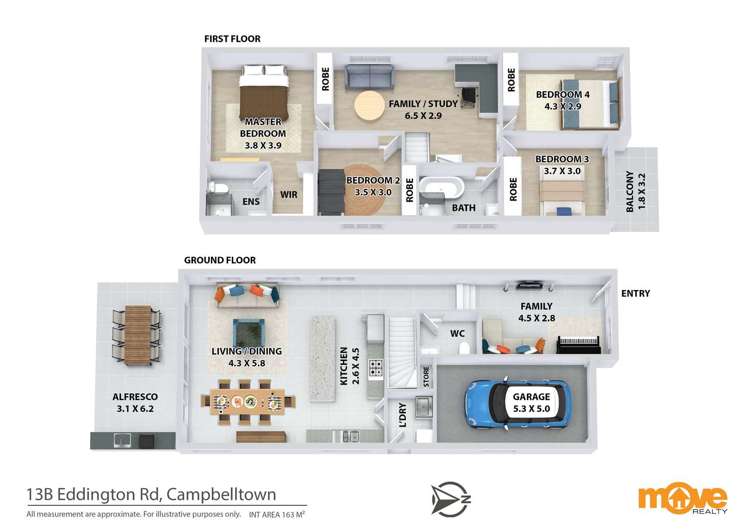 Floorplan of Homely house listing, 13A Eddington Road, Campbelltown NSW 2560