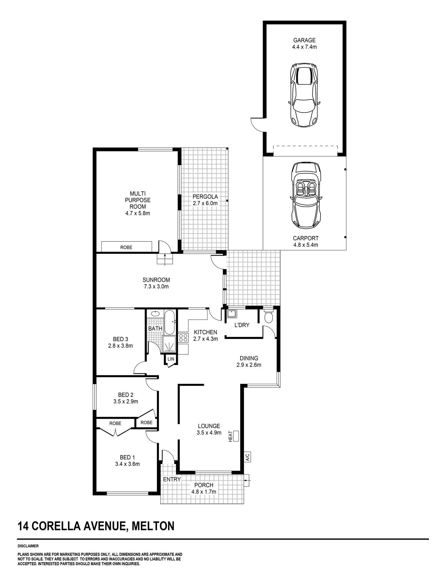 Floorplan of Homely house listing, 14 Corella Avenue, Melton VIC 3337