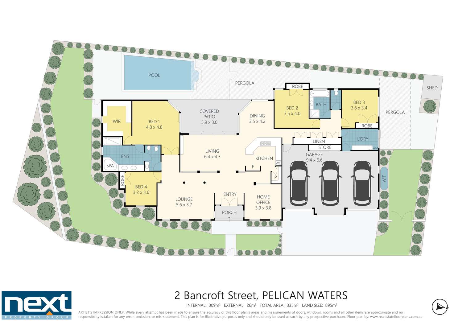 Floorplan of Homely house listing, 2 Bancroft Street, Pelican Waters QLD 4551