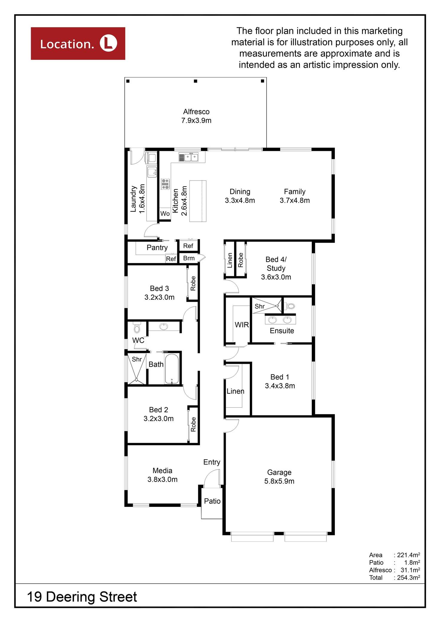 Floorplan of Homely house listing, 19 Deering Place, Innes Park QLD 4670
