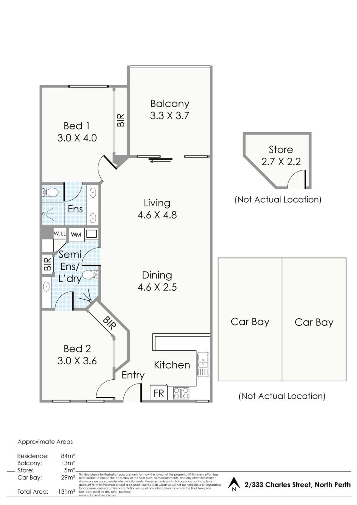 Floorplan of Homely apartment listing, 2/333 Charles Street, North Perth WA 6006
