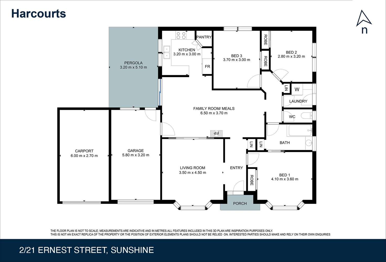 Floorplan of Homely unit listing, 2/21 Ernest Street, Sunshine VIC 3020