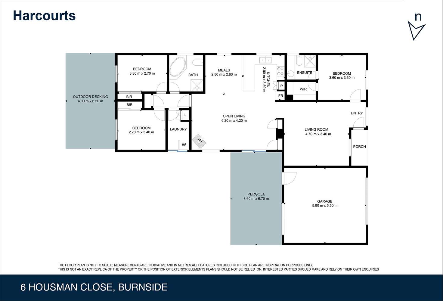 Floorplan of Homely house listing, 6 Housman Close, Burnside VIC 3023