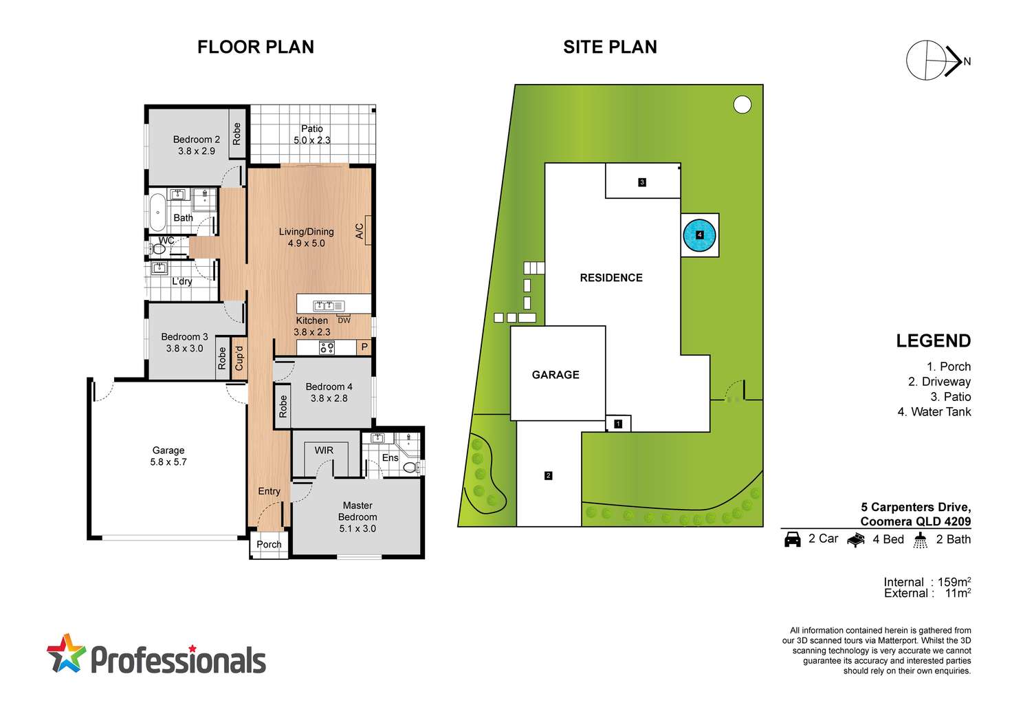 Floorplan of Homely house listing, 5 Carpenters Drive, Coomera QLD 4209