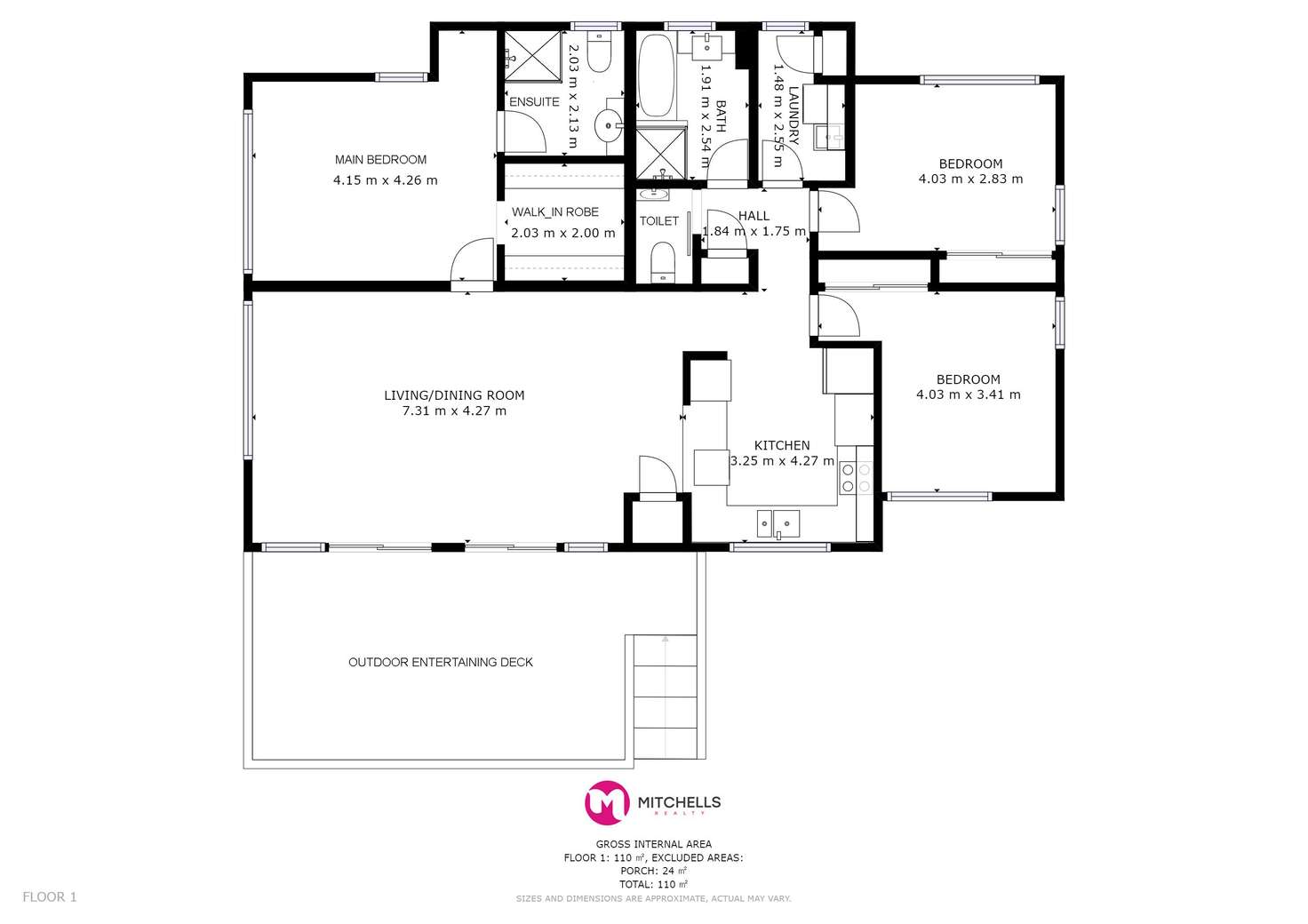 Floorplan of Homely house listing, 1/415-417 Boat Harbour Drive, Torquay QLD 4655