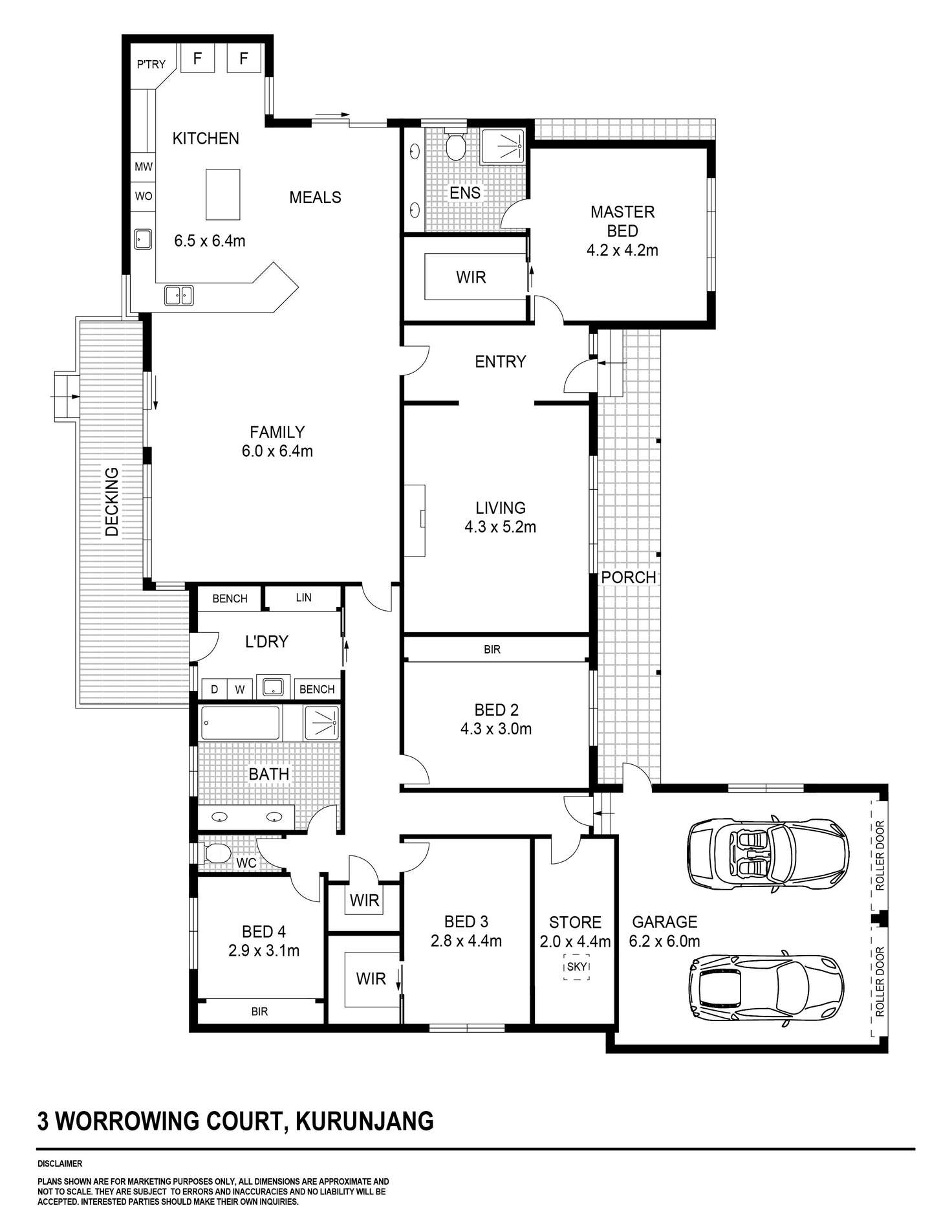 Floorplan of Homely house listing, 3 Worrowing Court, Kurunjang VIC 3337