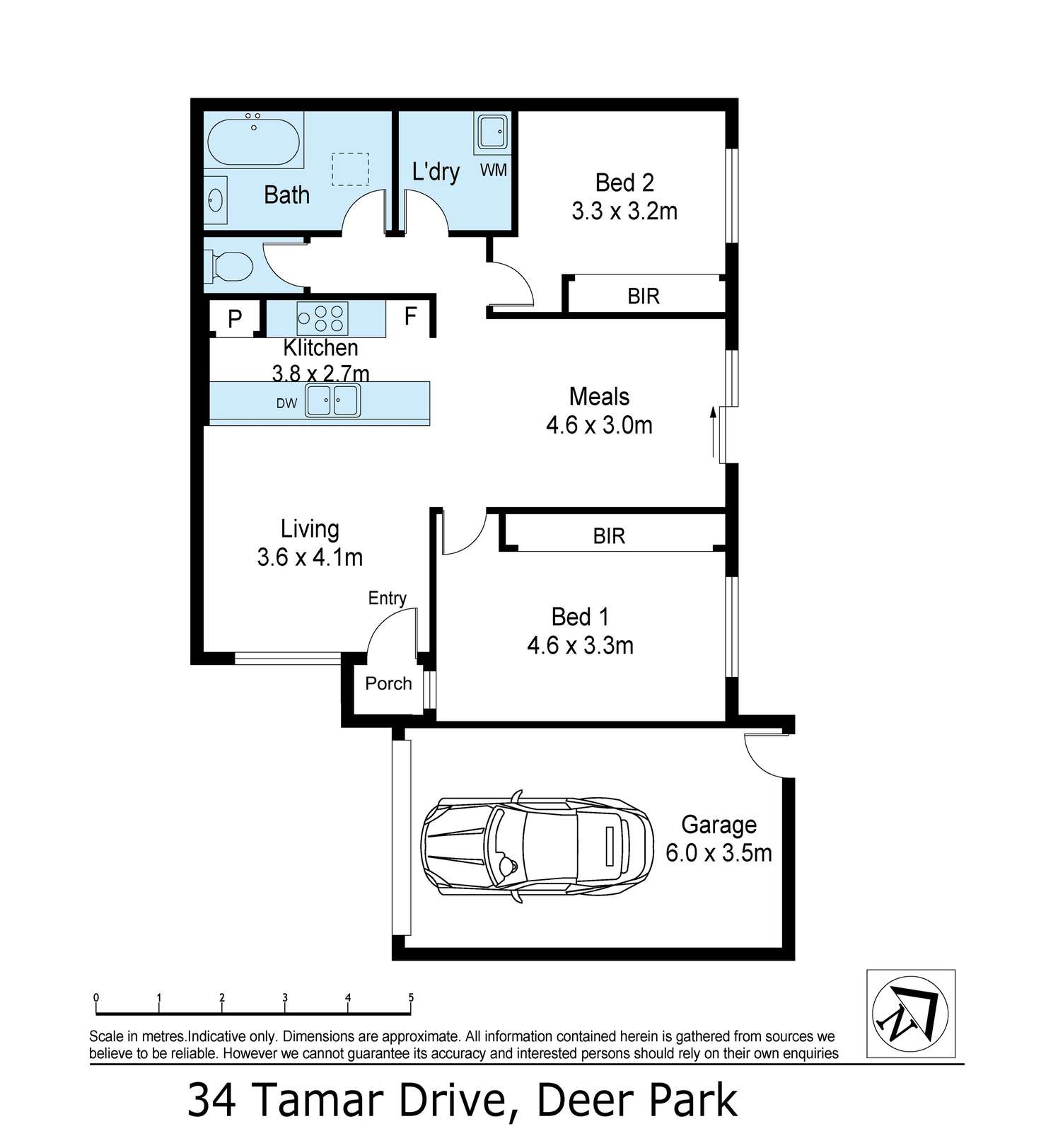 Floorplan of Homely unit listing, 34 Tamar Drive, Deer Park VIC 3023