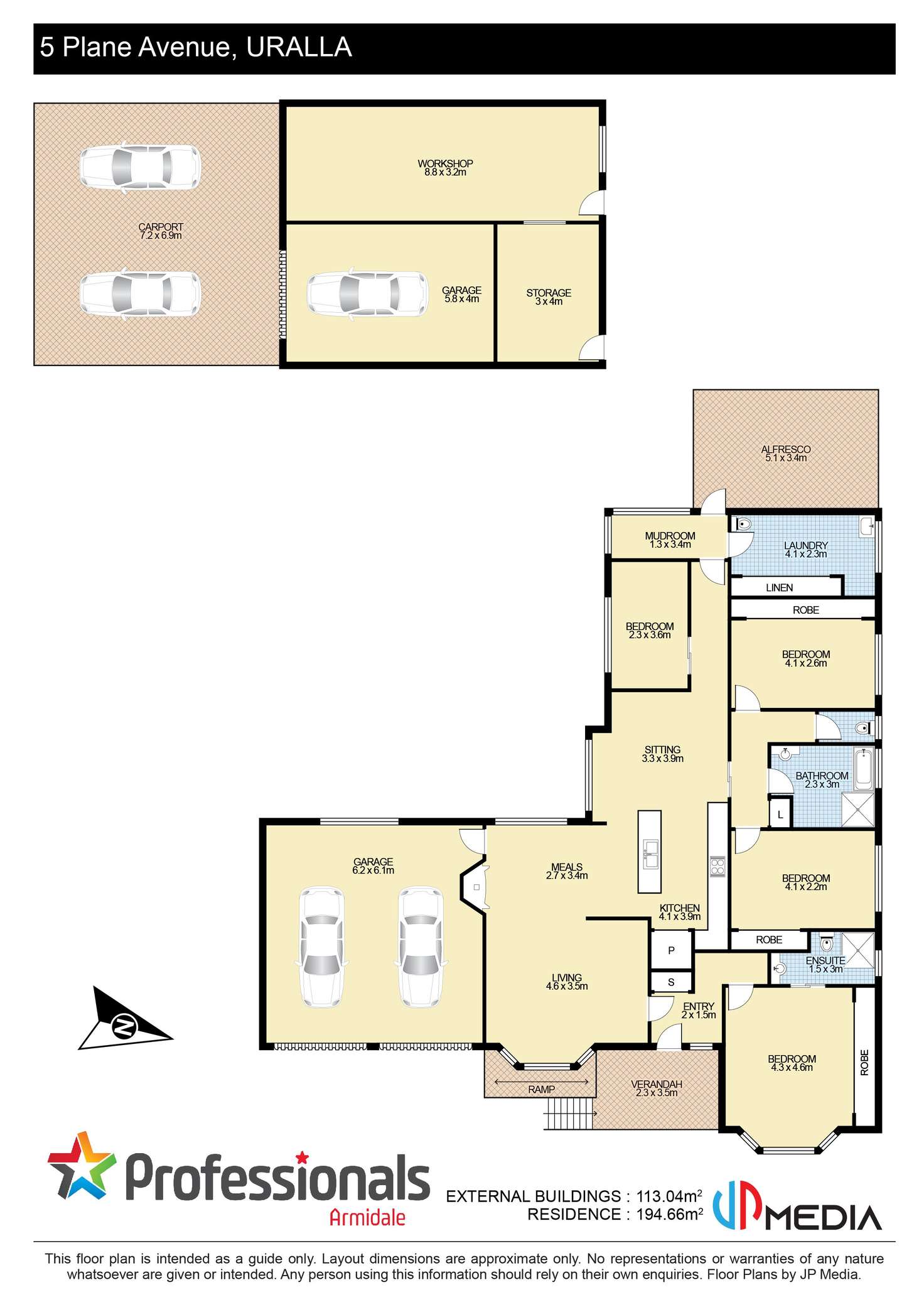 Floorplan of Homely house listing, 5 Plane Avenue, Uralla NSW 2358