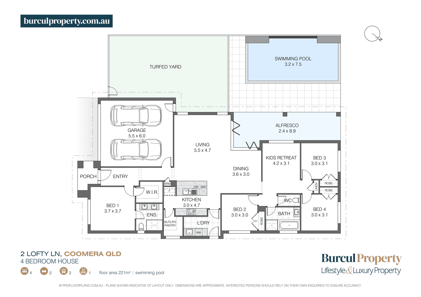 Floorplan of Homely house listing, 2 Lofty Lane, Coomera QLD 4209