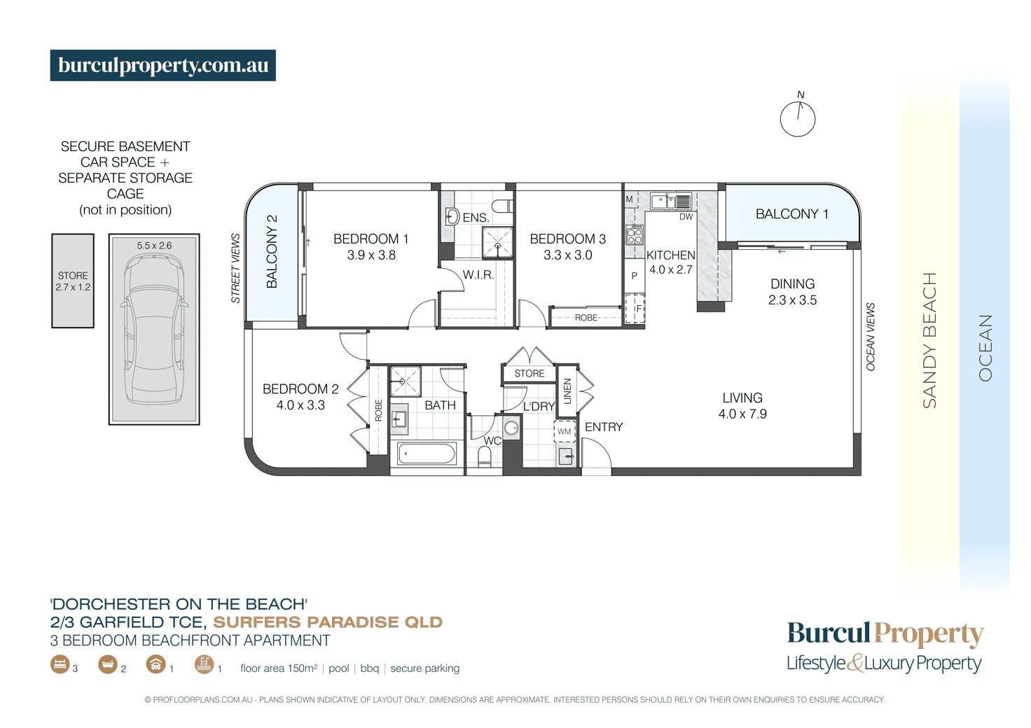 Floorplan of Homely apartment listing, 2/3 Garfield Terrace, Surfers Paradise QLD 4217