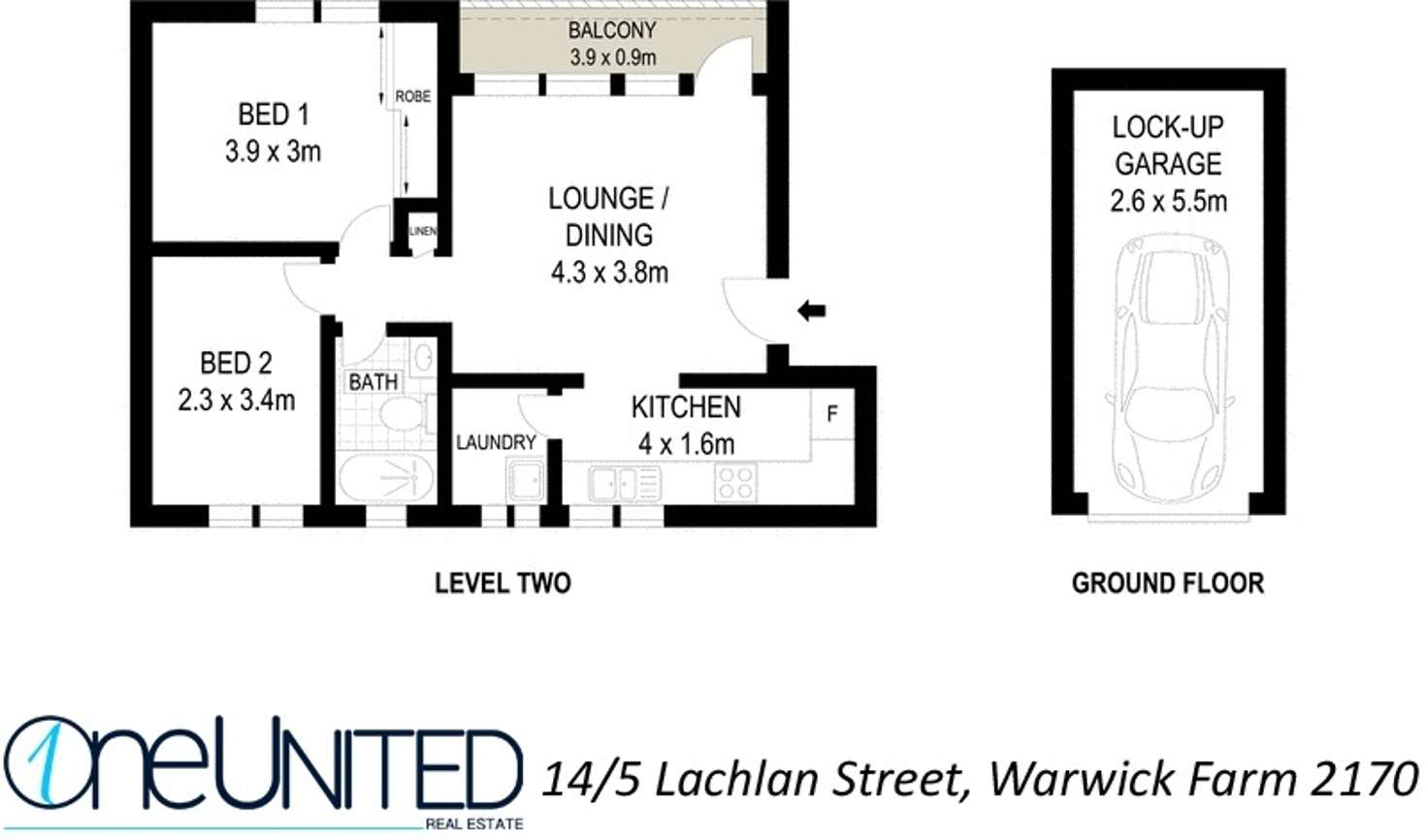 Floorplan of Homely unit listing, 14/5 Lachlan Street, Warwick Farm NSW 2170