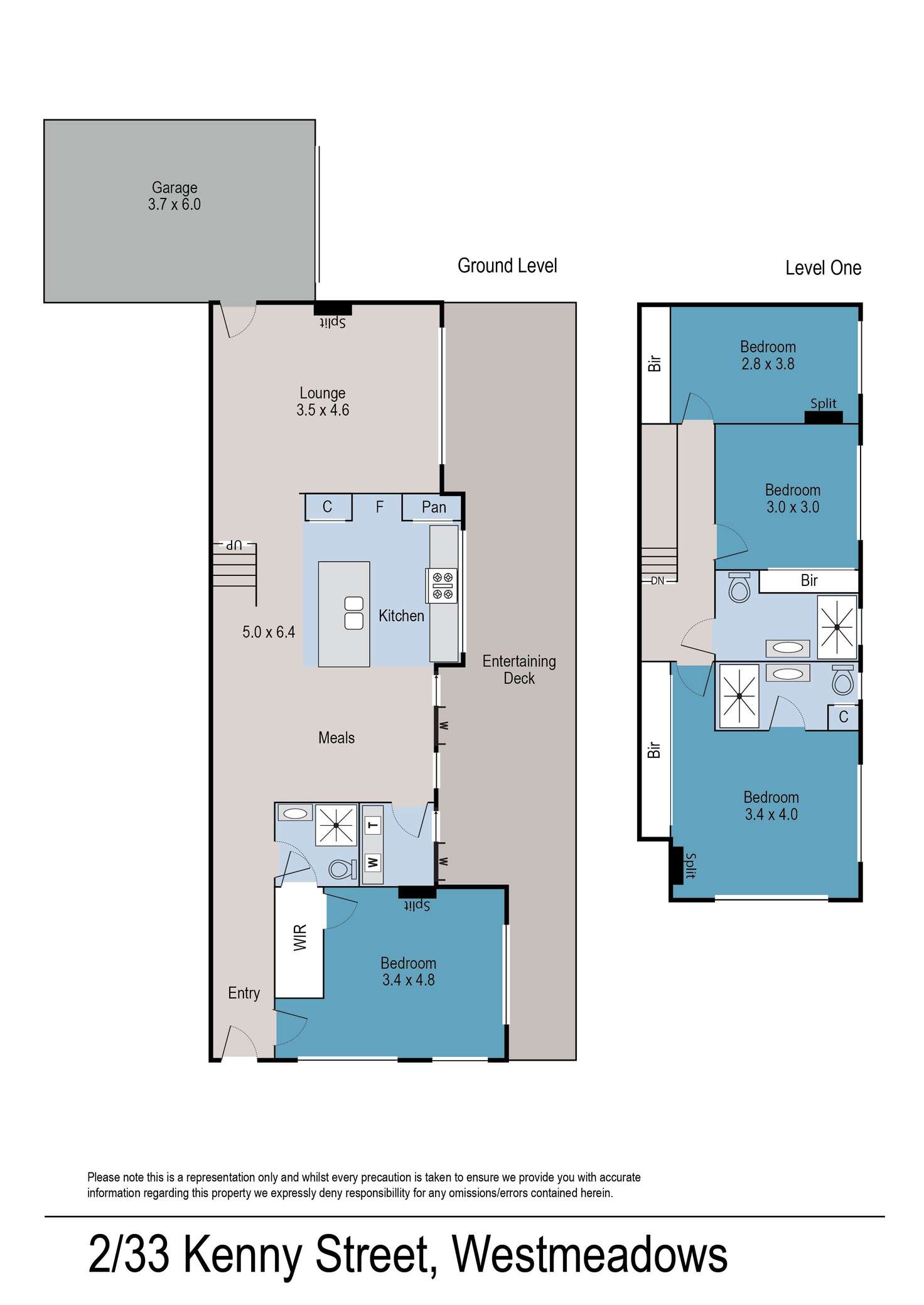 Floorplan of Homely house listing, 2/33 Kenny Street, Westmeadows VIC 3049