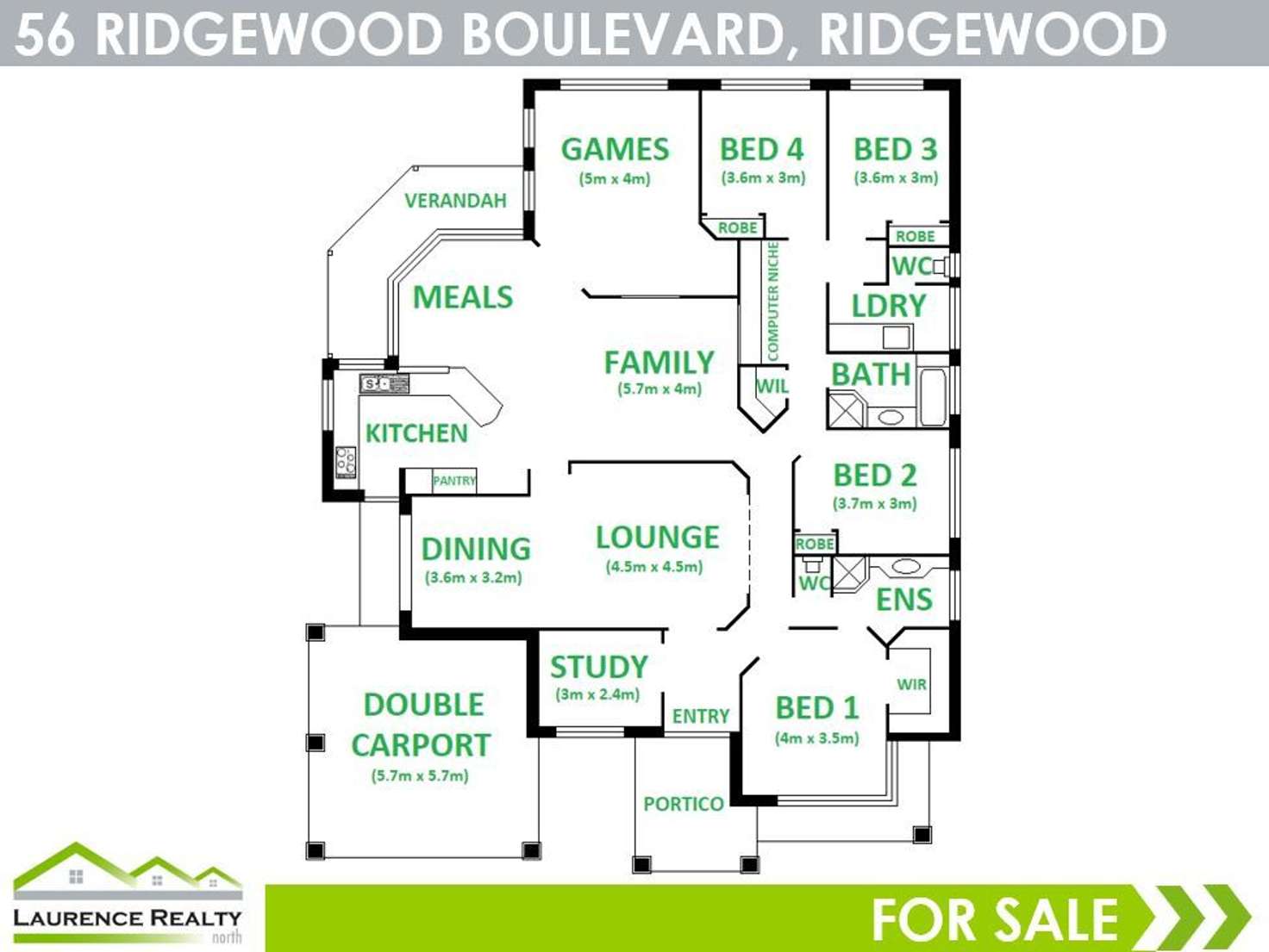 Floorplan of Homely house listing, 56 Ridgewood Boulevard, Ridgewood WA 6030