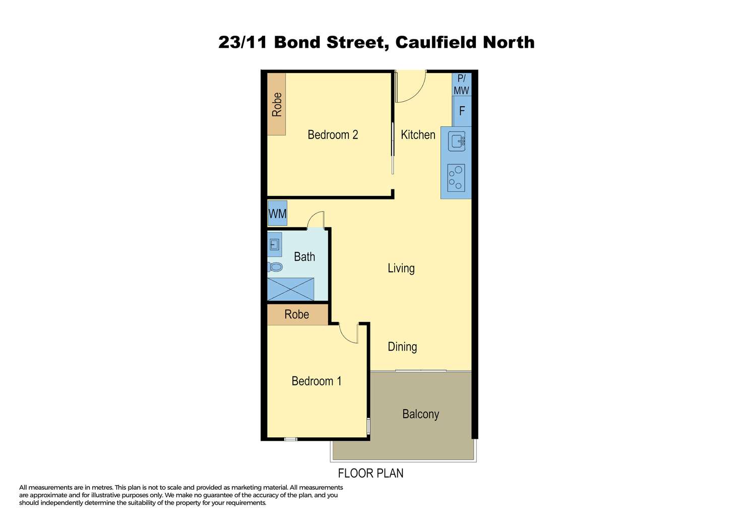 Floorplan of Homely apartment listing, 23/11 Bond Street, Caulfield North VIC 3161