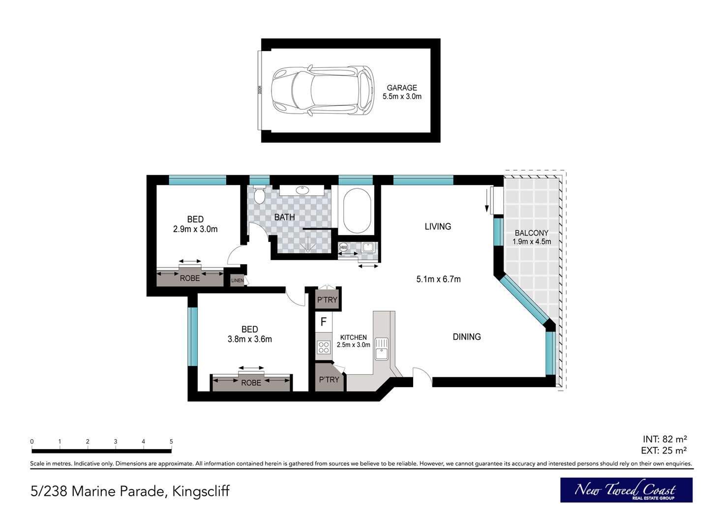 Floorplan of Homely apartment listing, 5/238 Marine Parade, Kingscliff NSW 2487