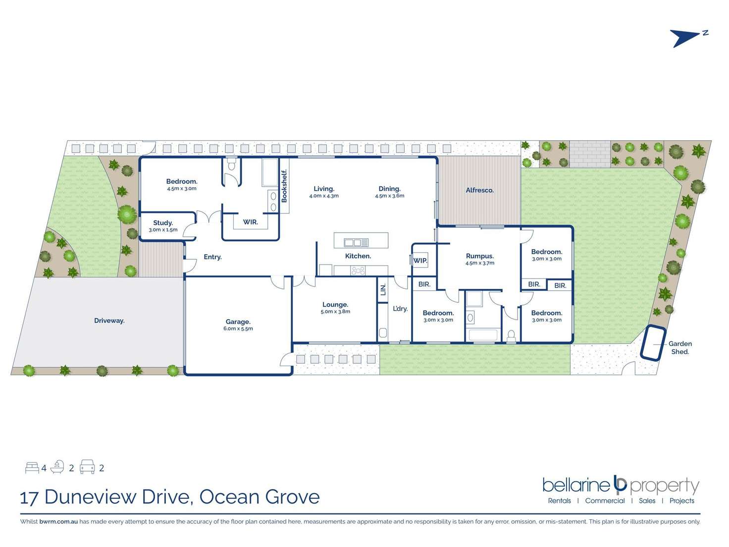 Floorplan of Homely house listing, 17 Duneview Drive, Ocean Grove VIC 3226