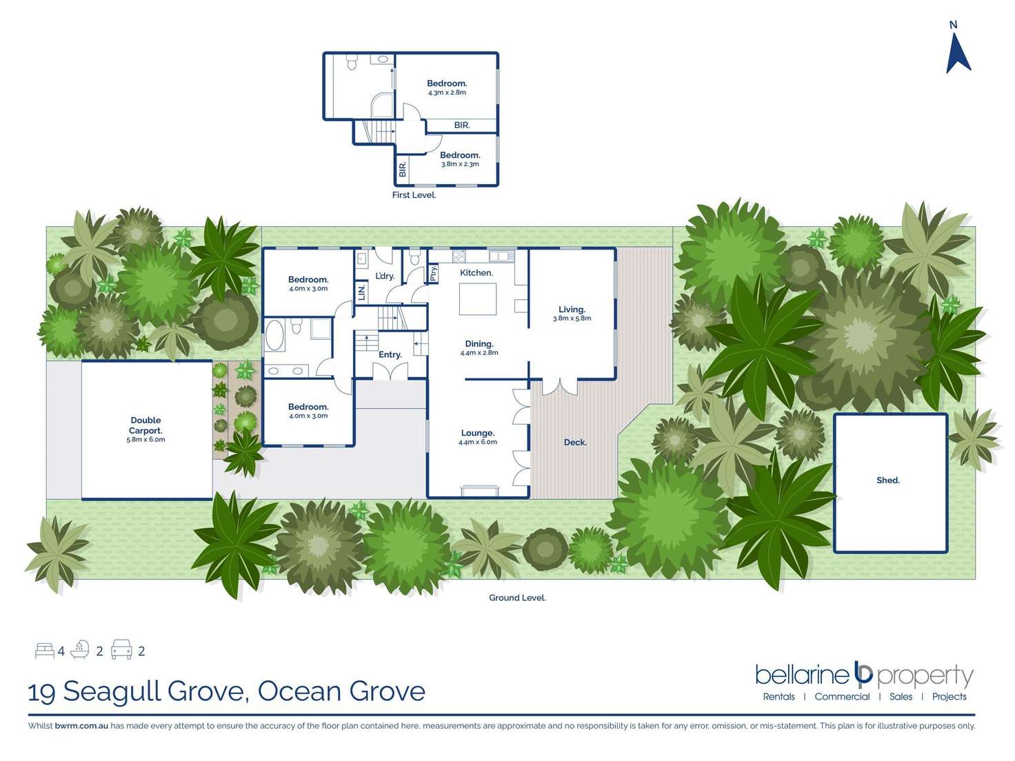 Floorplan of Homely house listing, 19 Seagull Grove, Ocean Grove VIC 3226