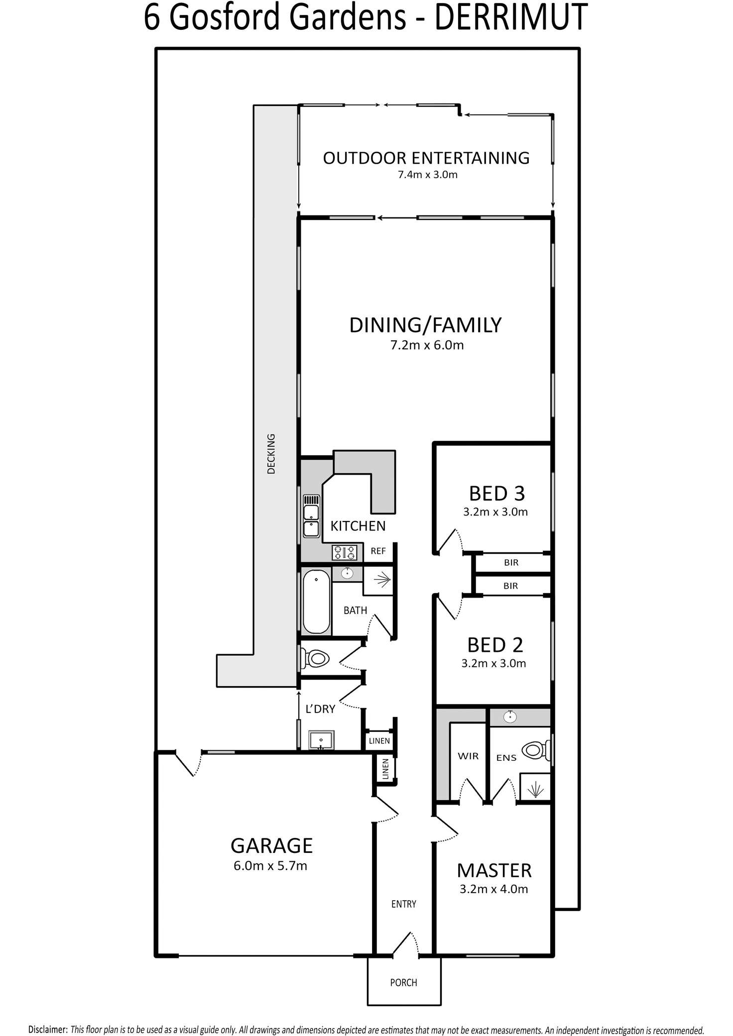 Floorplan of Homely house listing, 6 Gosford Gardens, Derrimut VIC 3026