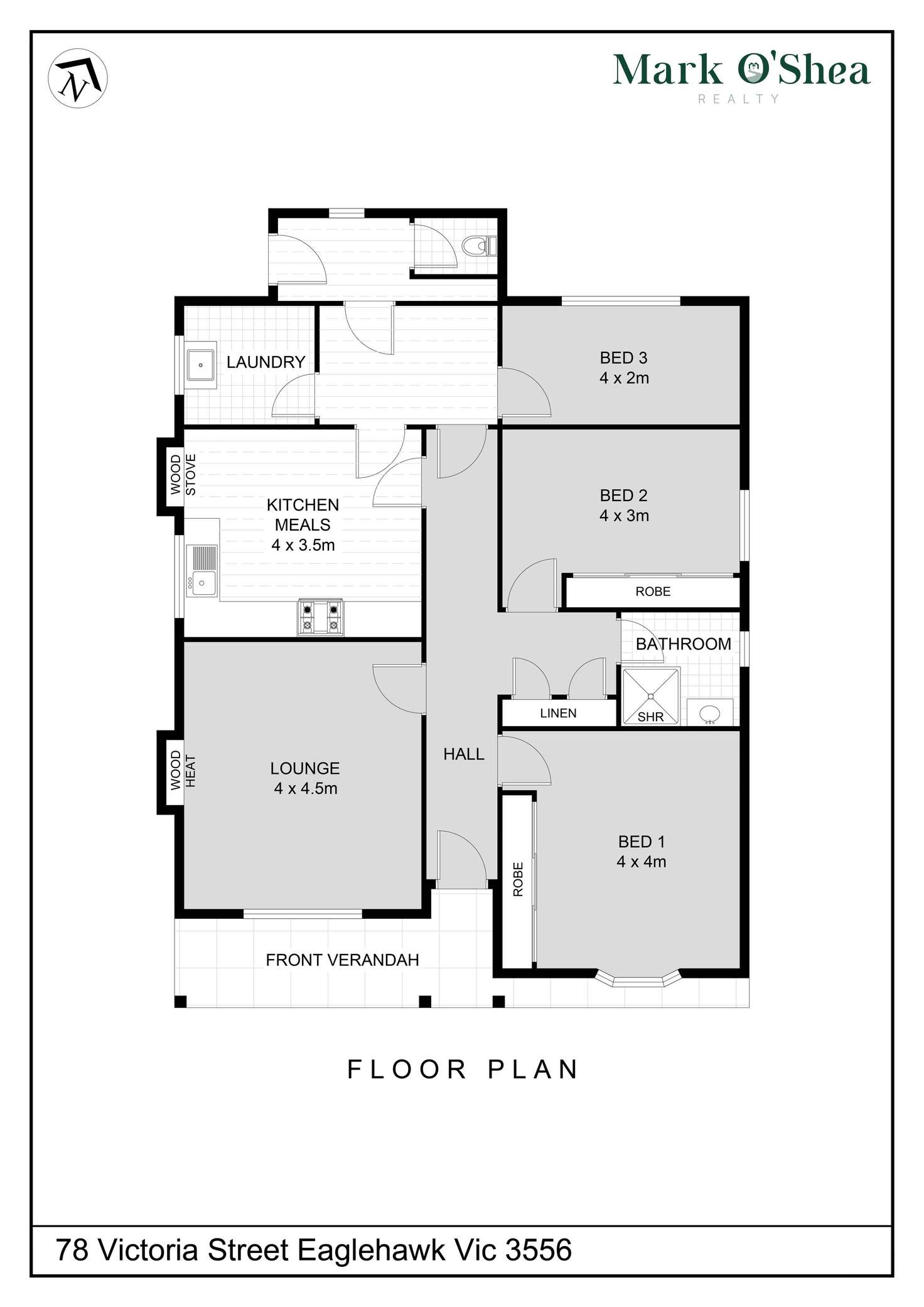 Floorplan of Homely house listing, 78 Victoria Street, Eaglehawk VIC 3556