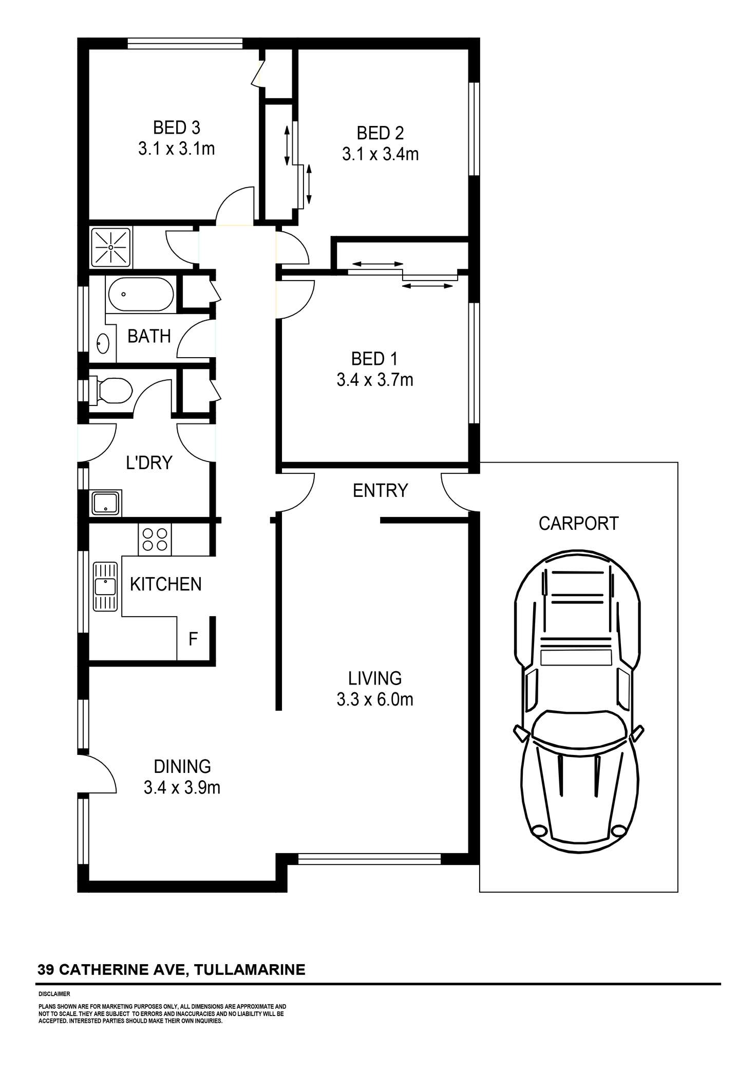 Floorplan of Homely house listing, 39 Catherine Avenue, Tullamarine VIC 3043