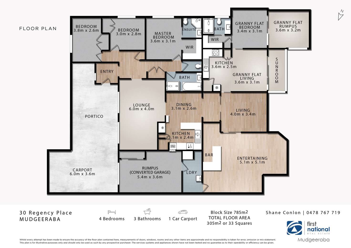 Floorplan of Homely house listing, 30 Regency Place, Mudgeeraba QLD 4213