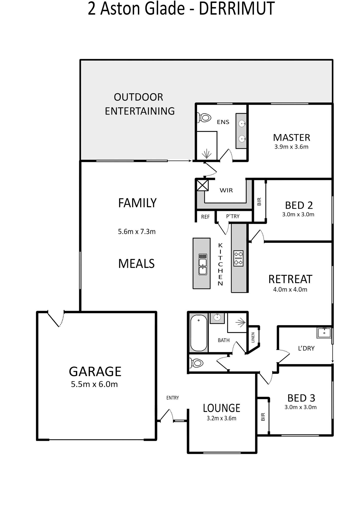 Floorplan of Homely house listing, 2 Aston Glade, Derrimut VIC 3026