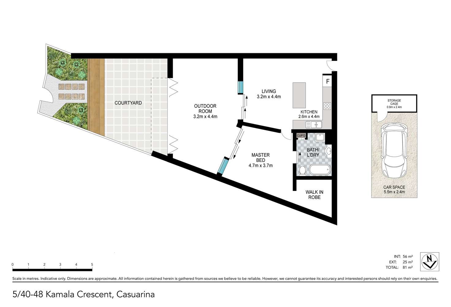 Floorplan of Homely apartment listing, 5/40-48 Kamala Crescent, Casuarina NSW 2487