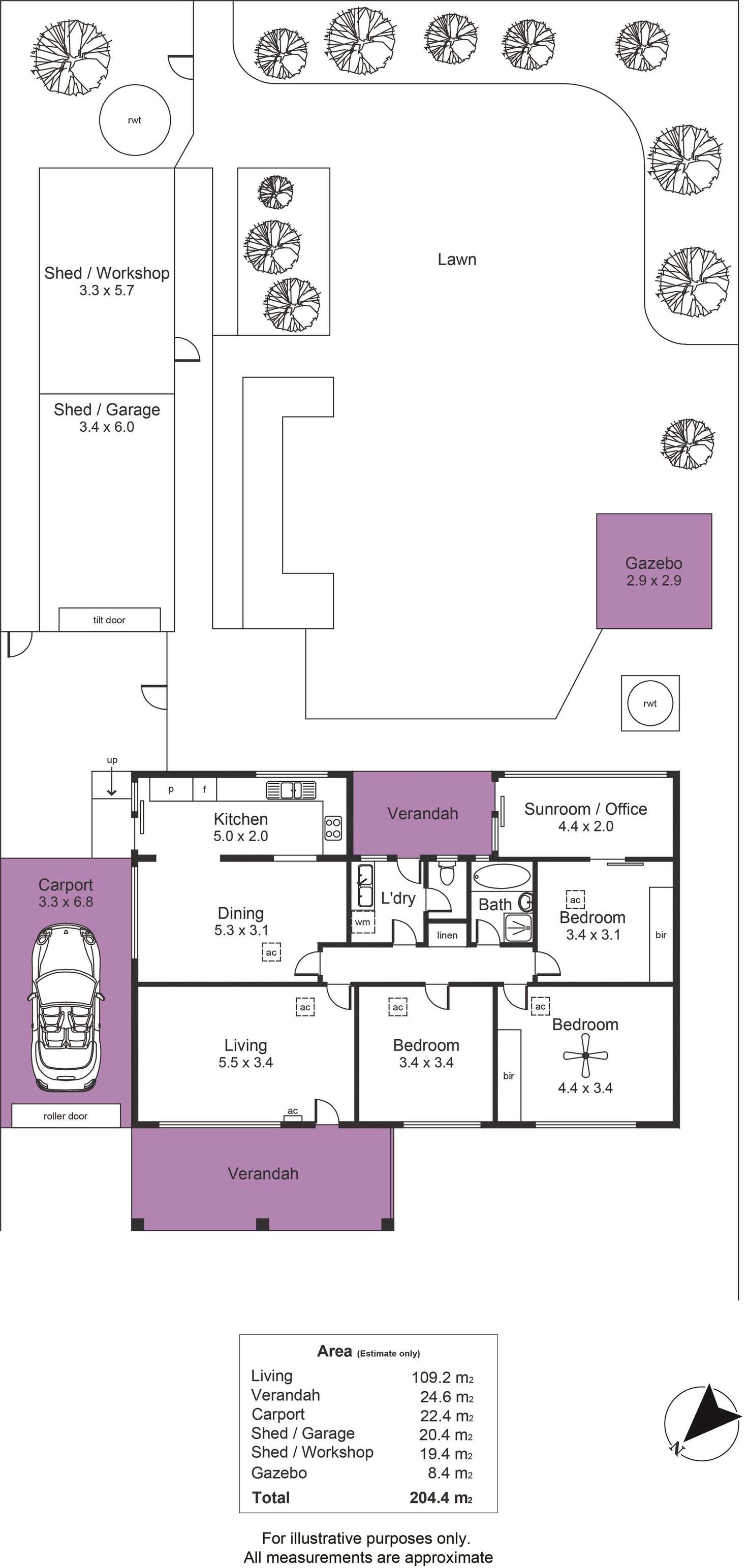 Floorplan of Homely house listing, 5 Farne Terrace, Marion SA 5043