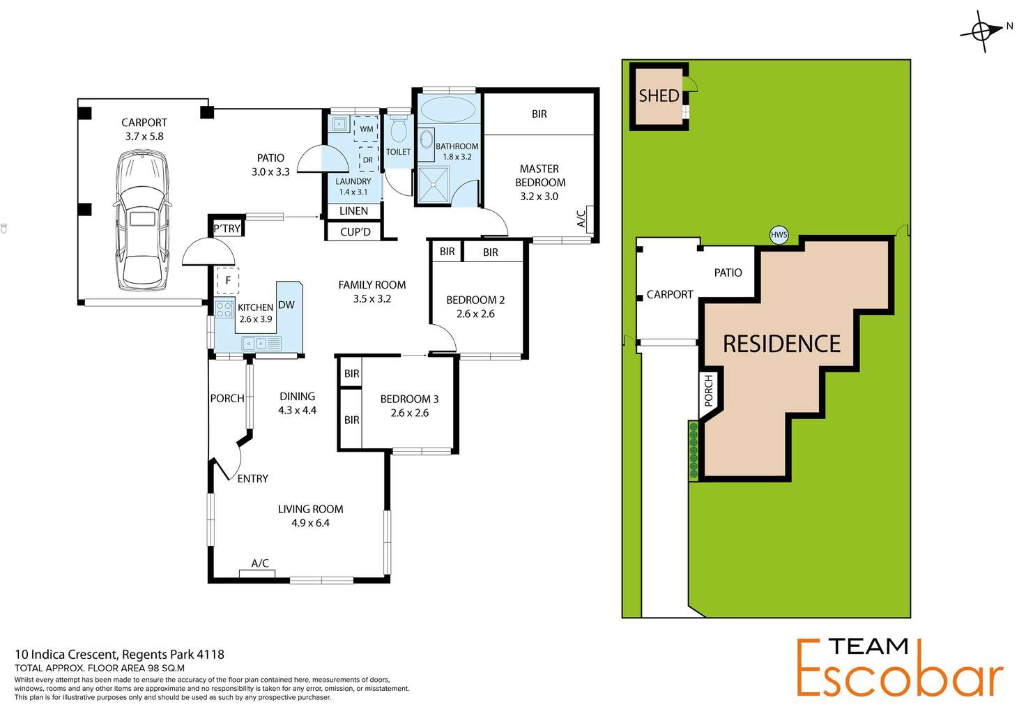 Floorplan of Homely house listing, 10 Indica Crescent, Regents Park QLD 4118