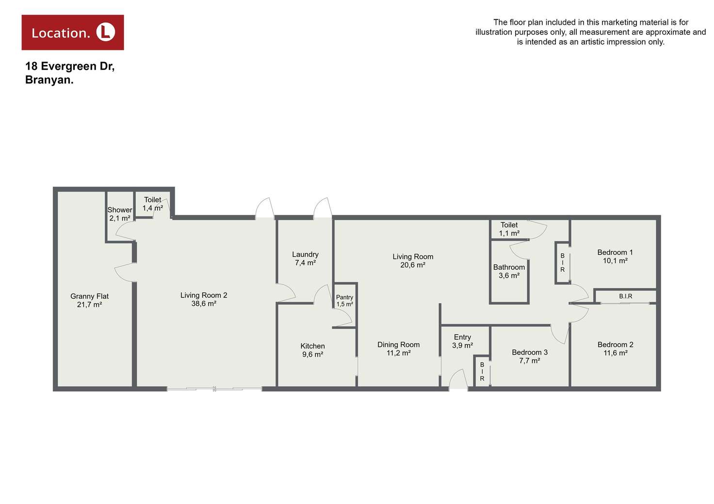 Floorplan of Homely lifestyle listing, 18 Evergreen Drive, Branyan QLD 4670