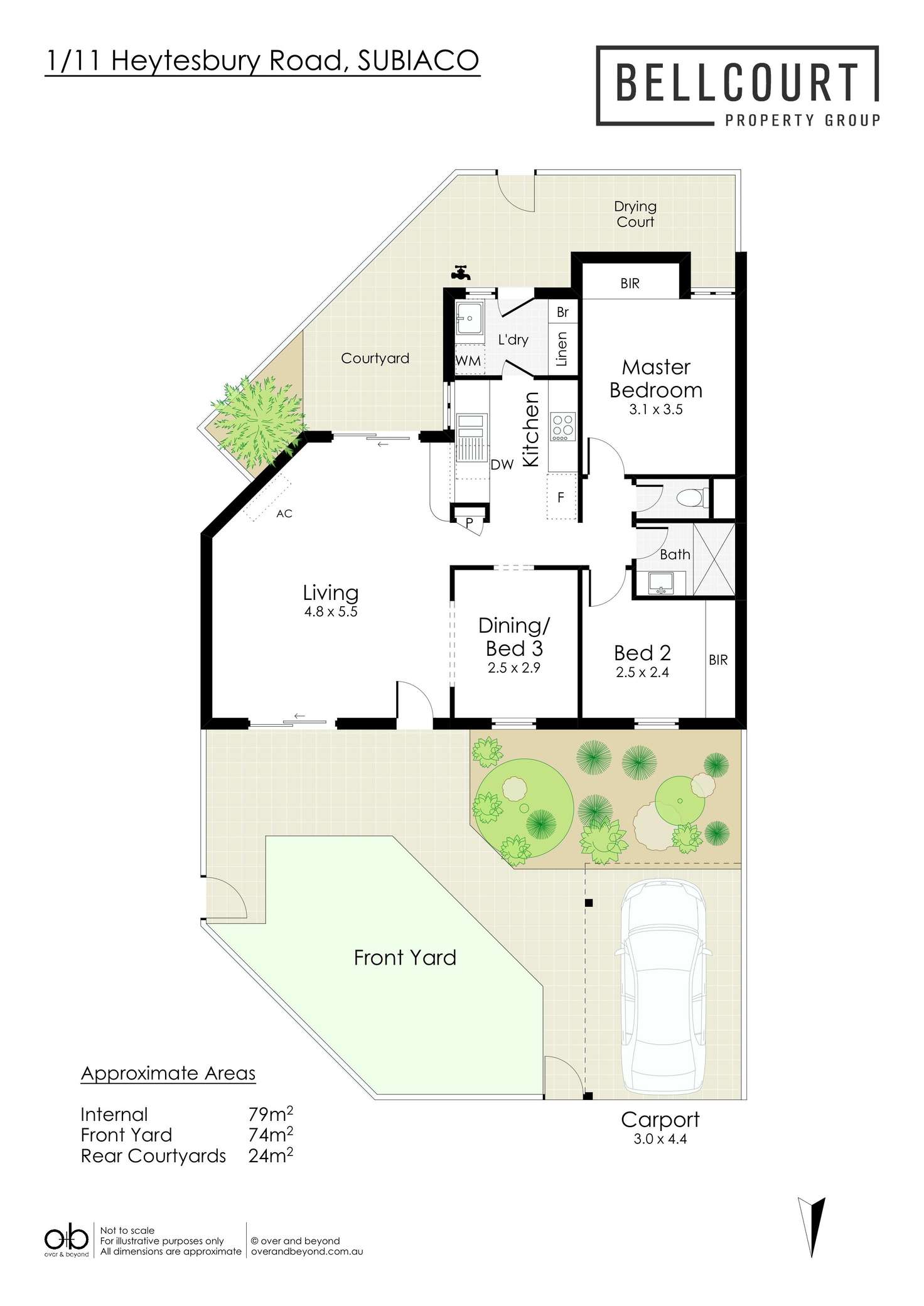 Floorplan of Homely unit listing, 1/11 Heytesbury Road, Subiaco WA 6008