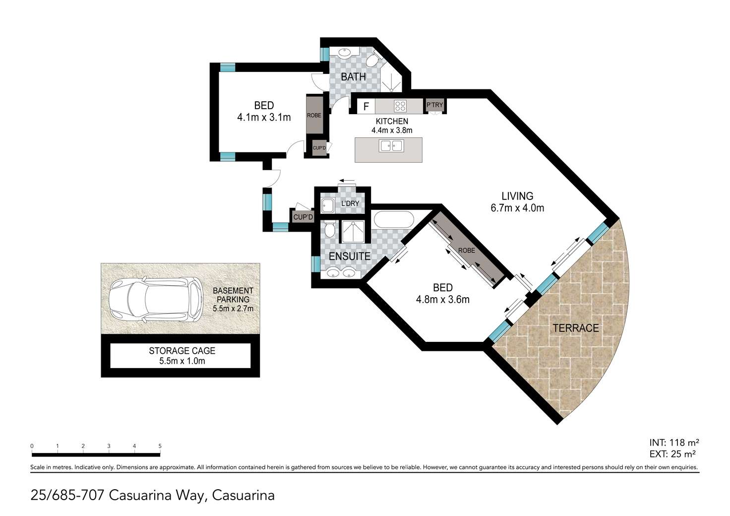 Floorplan of Homely apartment listing, 25/685-707 Casuarina Way, Casuarina NSW 2487
