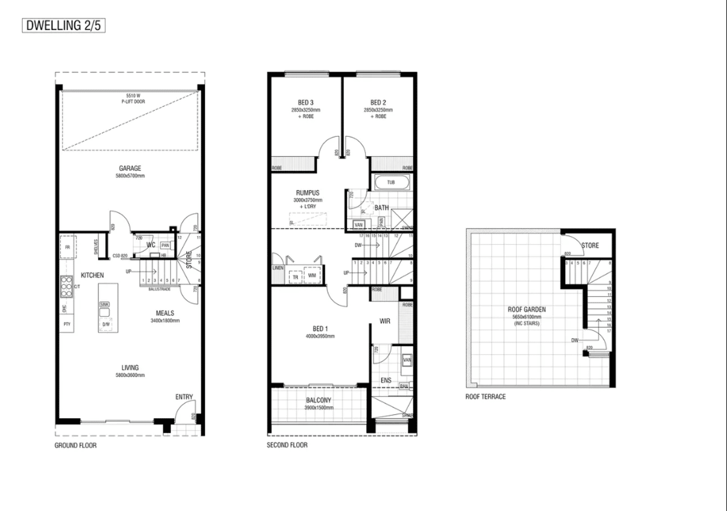 Floorplan of Homely townhouse listing, 2/25 Culross Avenue, Myrtle Bank SA 5064