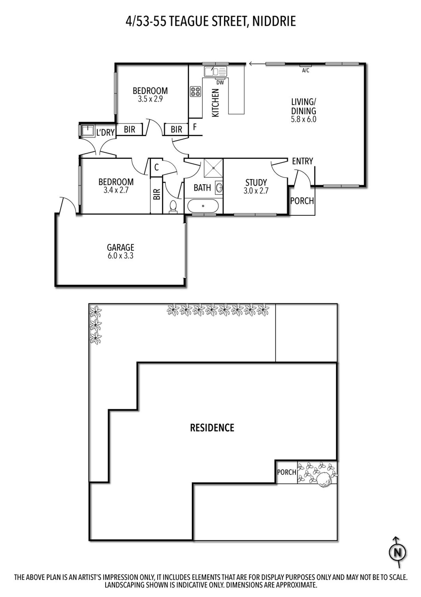 Floorplan of Homely unit listing, 4/53-55 Teague Street, Niddrie VIC 3042
