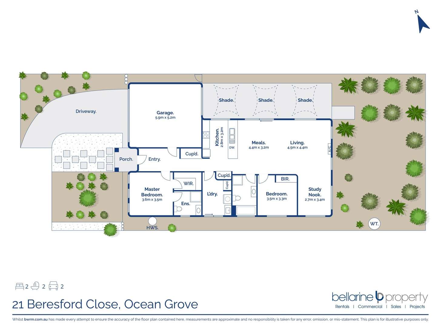 Floorplan of Homely house listing, 21 Beresford Close, Ocean Grove VIC 3226