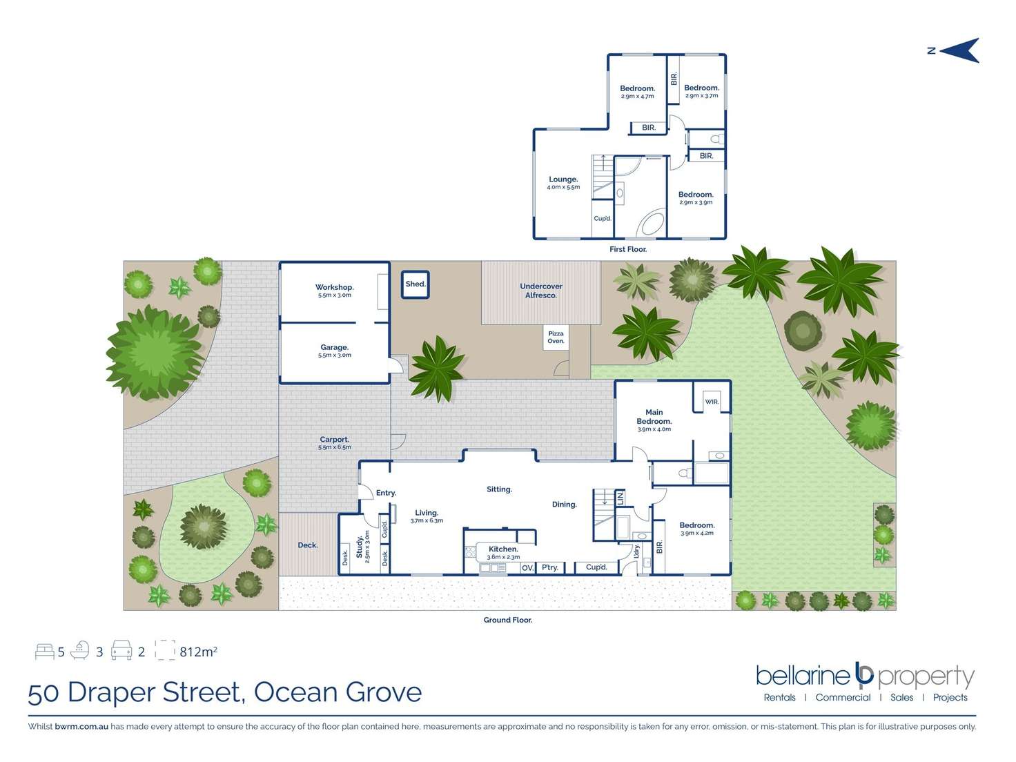 Floorplan of Homely house listing, 50 Draper Street, Ocean Grove VIC 3226